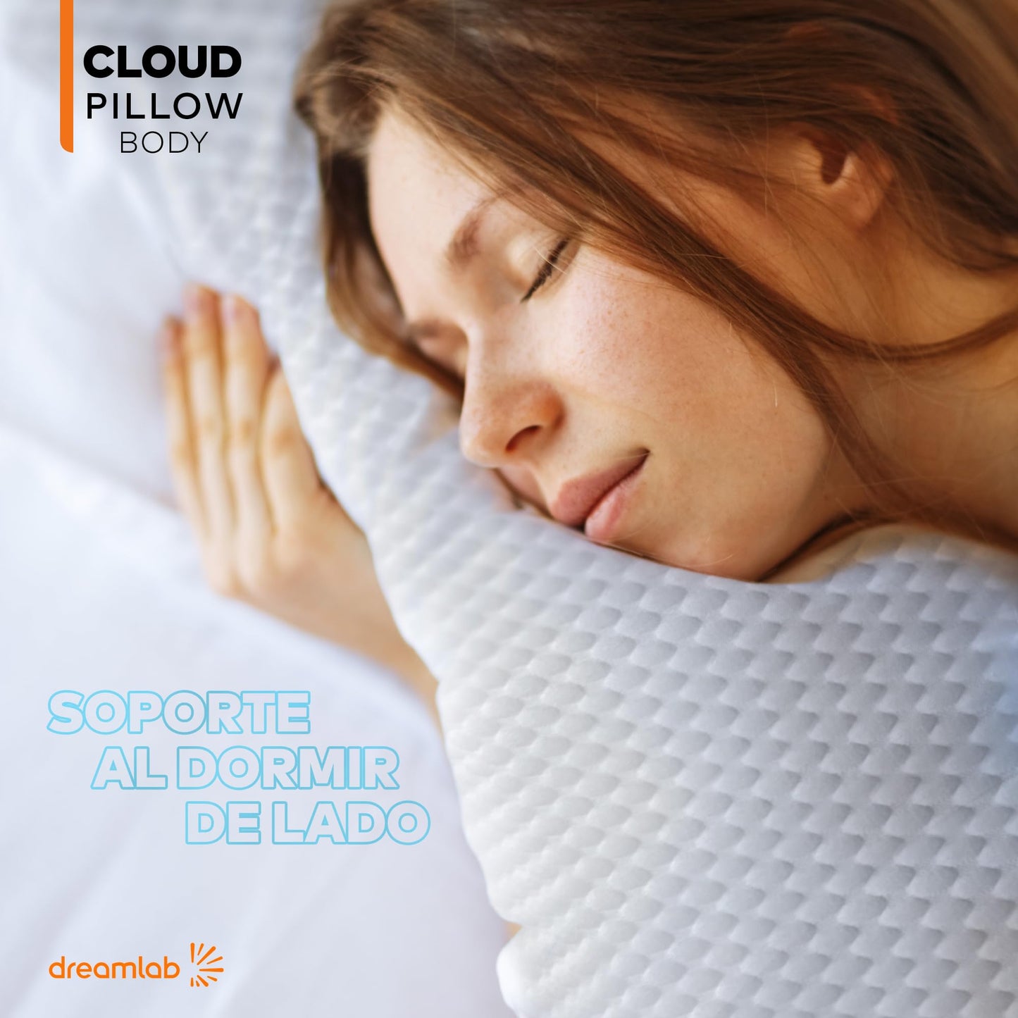 Almohada Corporal Dreamlab Bambú Altura Ajustable y Memory Foam Hipoalergénica