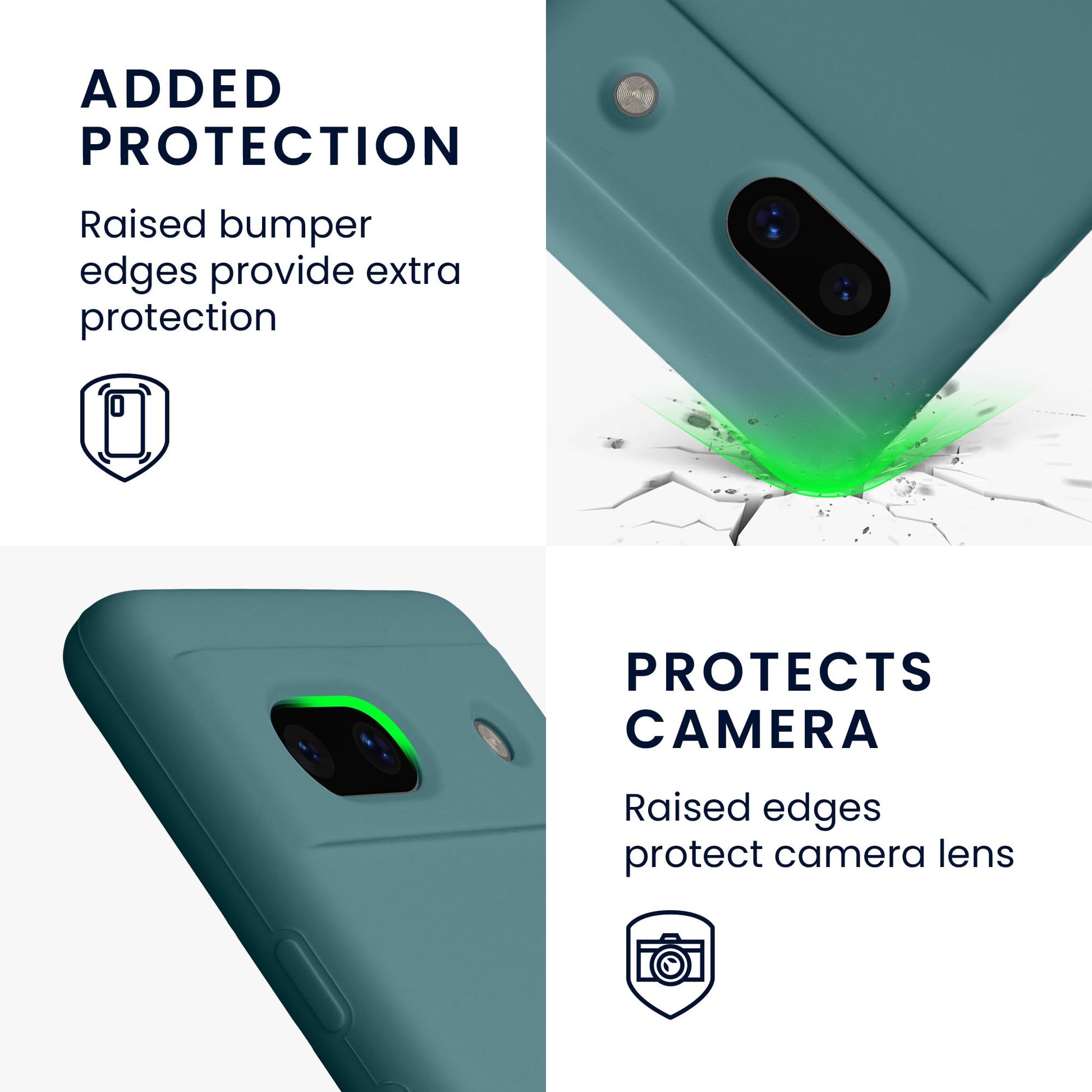 kwmobile Carcasa Compatible con Google Pixel 7a Funda - Case TPU y Silicona antigolpes - Apto Carga inalámbrica - Noche ártica