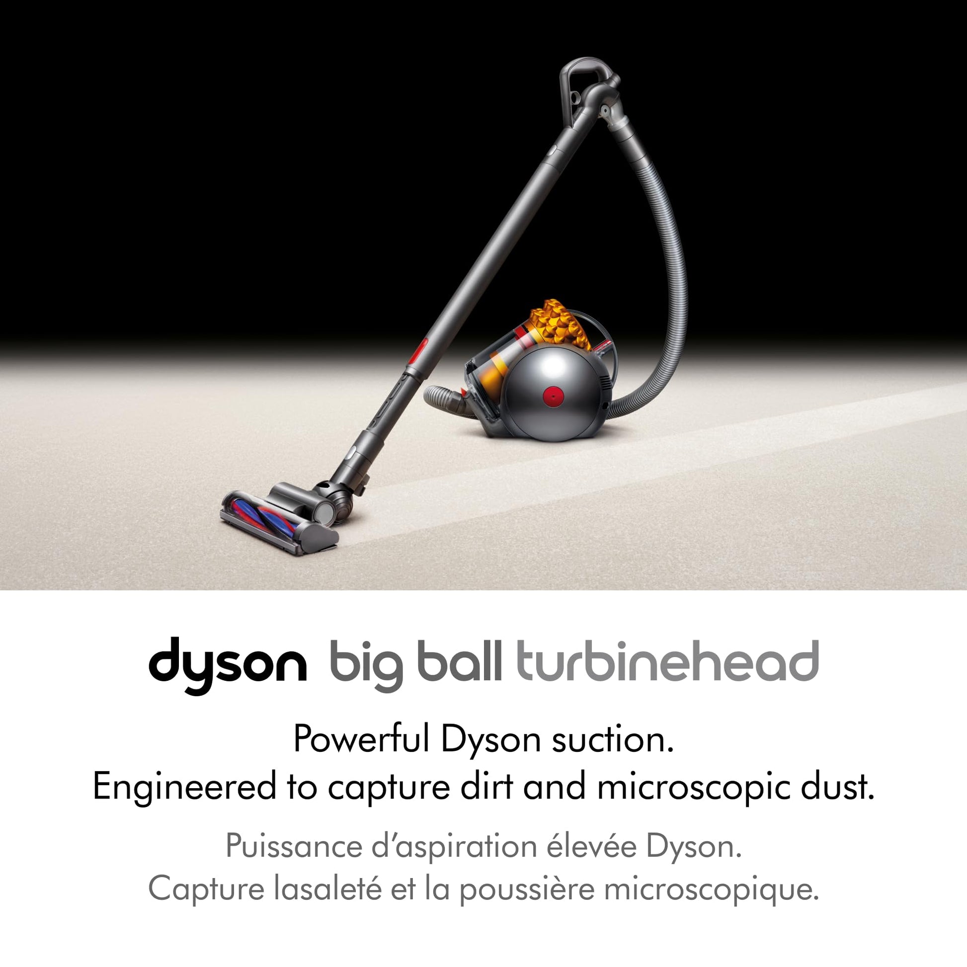 Aspiradora Dyson Big Ball Turbinehead Amarillo Moldeado con Tecnología de Bola para Fácil Maniobra