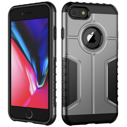 JETech Funda para iPhone 8 y iPhone 7, Carcasa Protectora de Doble Capa Absorción de Choque (Plata)