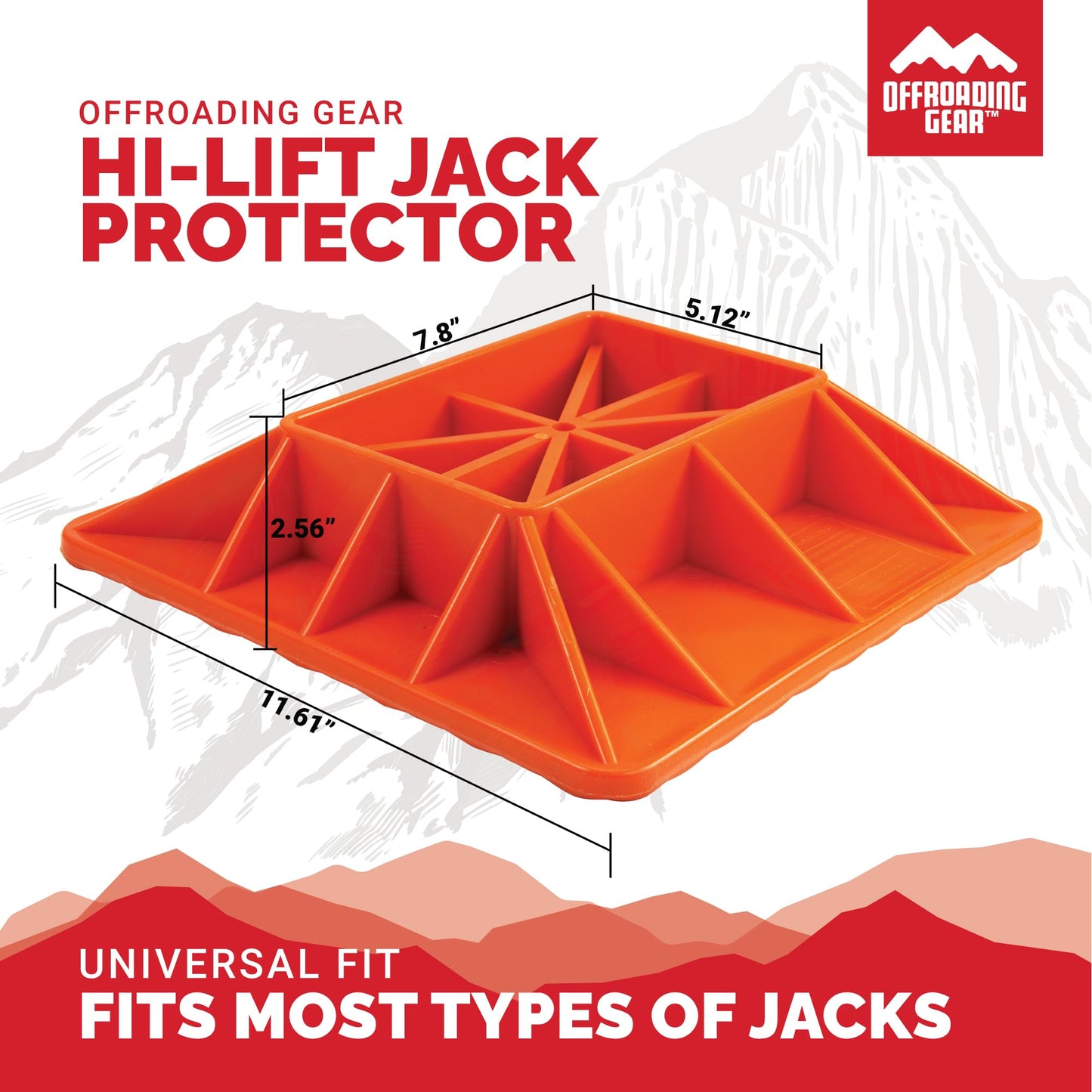 Offroading Gear Base & Handle Bar Protector for Hi-Lift/Farm Jack/Big Red/etc.