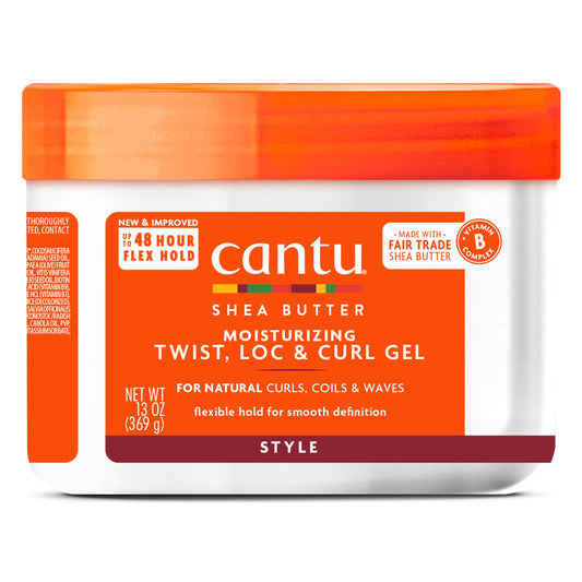 CANTU - Gel hidratante Twist & Lock de manteca de karité para cabello natural, 13 onzas, 1 unidad