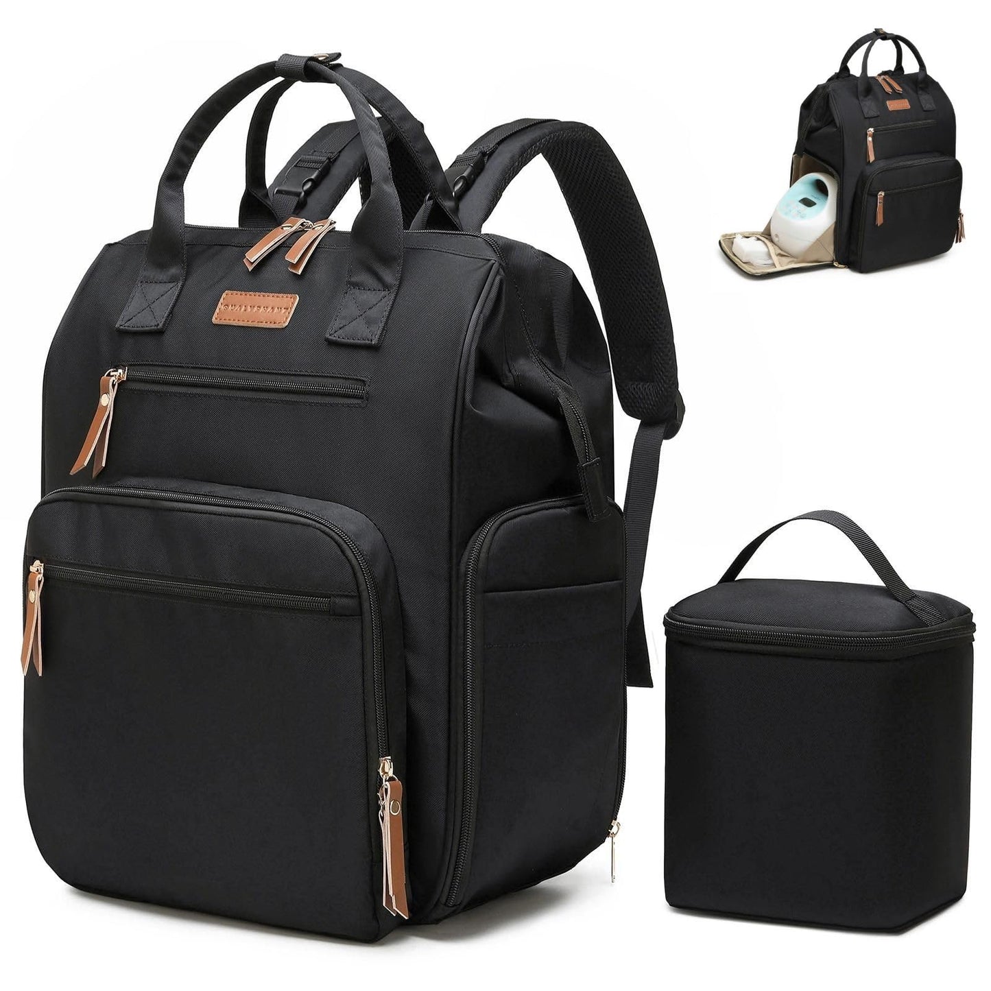 Qualyphant - Bolsa extragrande para extractor de leche con bolsa enfriadora, apta para Spectra S1 S2 Momcozy Medela | Bolsas de bombeo para madres de trabajo, diseño de doble cubierta y convertible