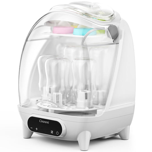 CINWWNI Esterilizador y secado de biberones, capacidad para 7 botellas/tetinas/accesorios, diseño de ahorro de espacio, filtro de aire