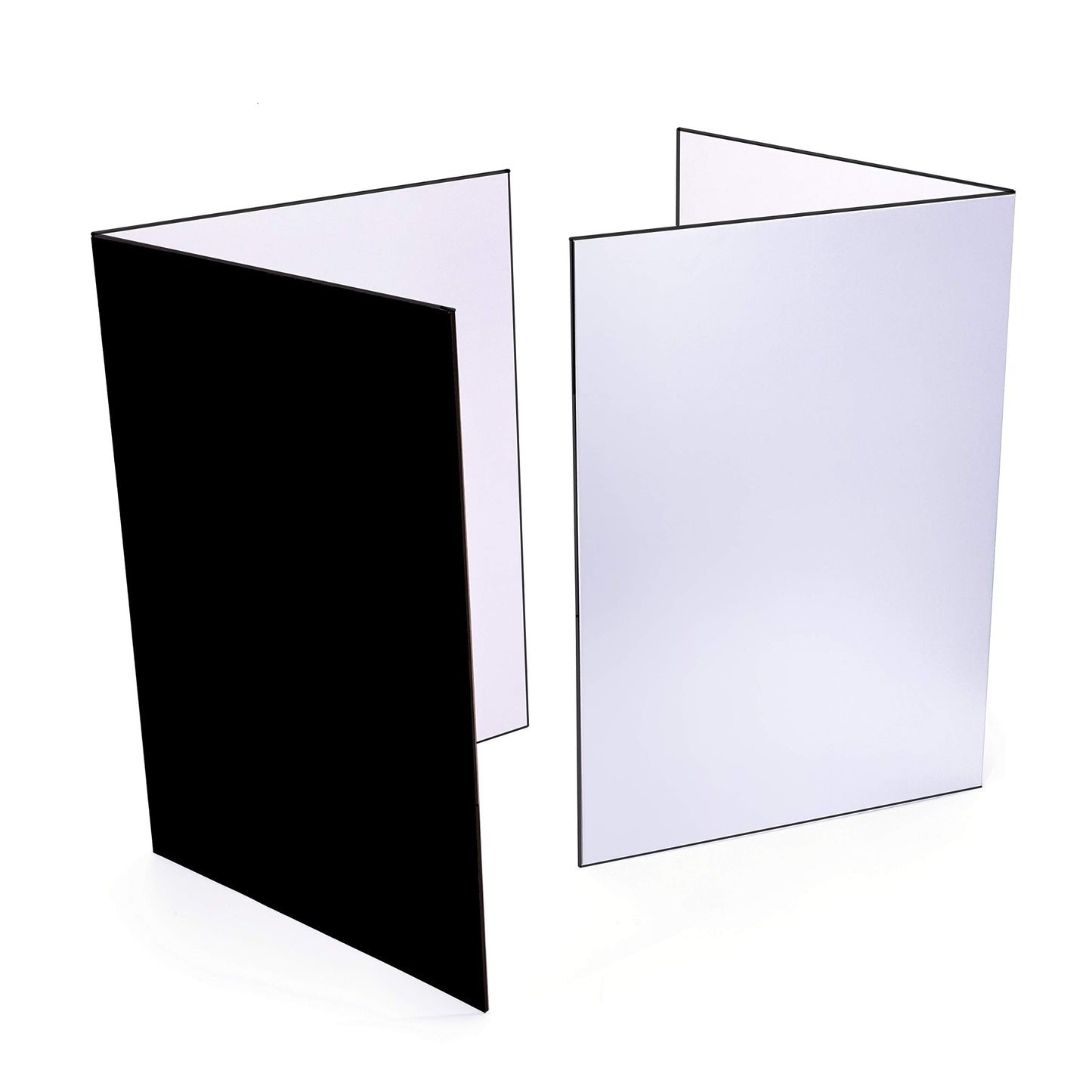 Reflector de luz 3 en 1 de cartón reflector de fotografía, tamaño A4 (30.48 x 20.32 cm), tablero difusor de luz plegable para bodegones, fotos de productos y alimentos, negro, plateado y blanco,