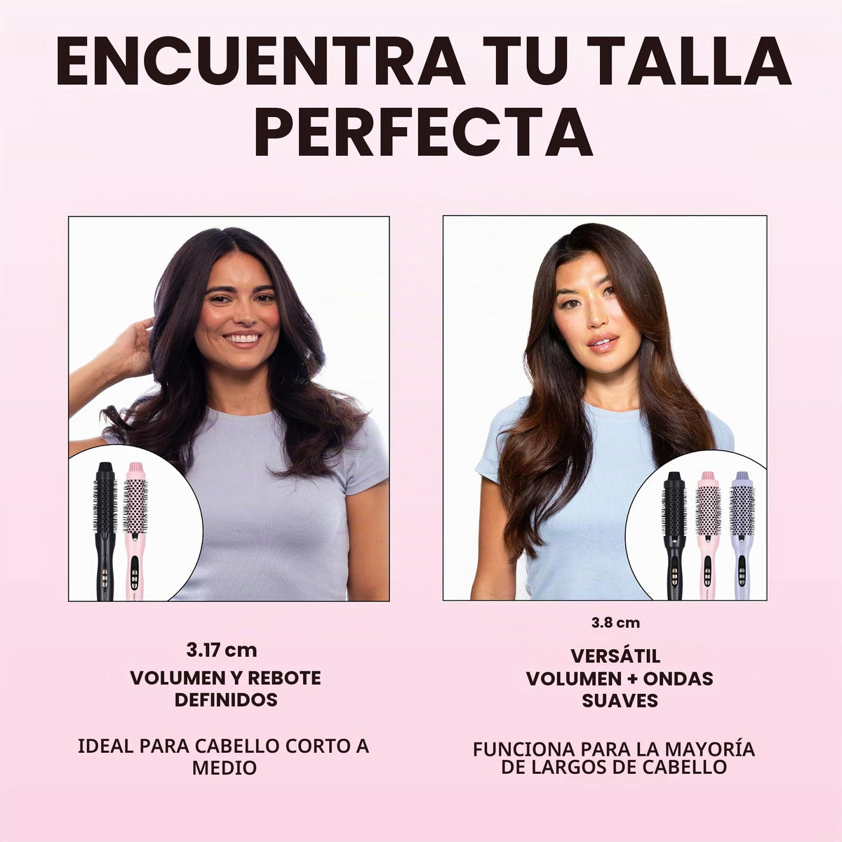 Cepillo Redondo Caliente FoxyBae Rubor de Cerámica 3,8 Cm Multiestilizador para Rizar y Alisar
