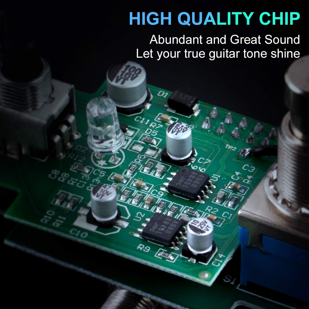 lotmusic Pedal de efectos de guitarra eléctrica Mini tipo único DC 9V True Bypass (US Dream)