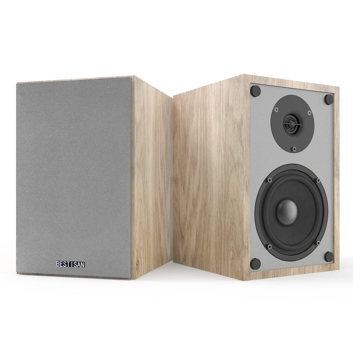 Altavoces Bluetooth BESTISAN Madera 50 W para Audio en el Hogar