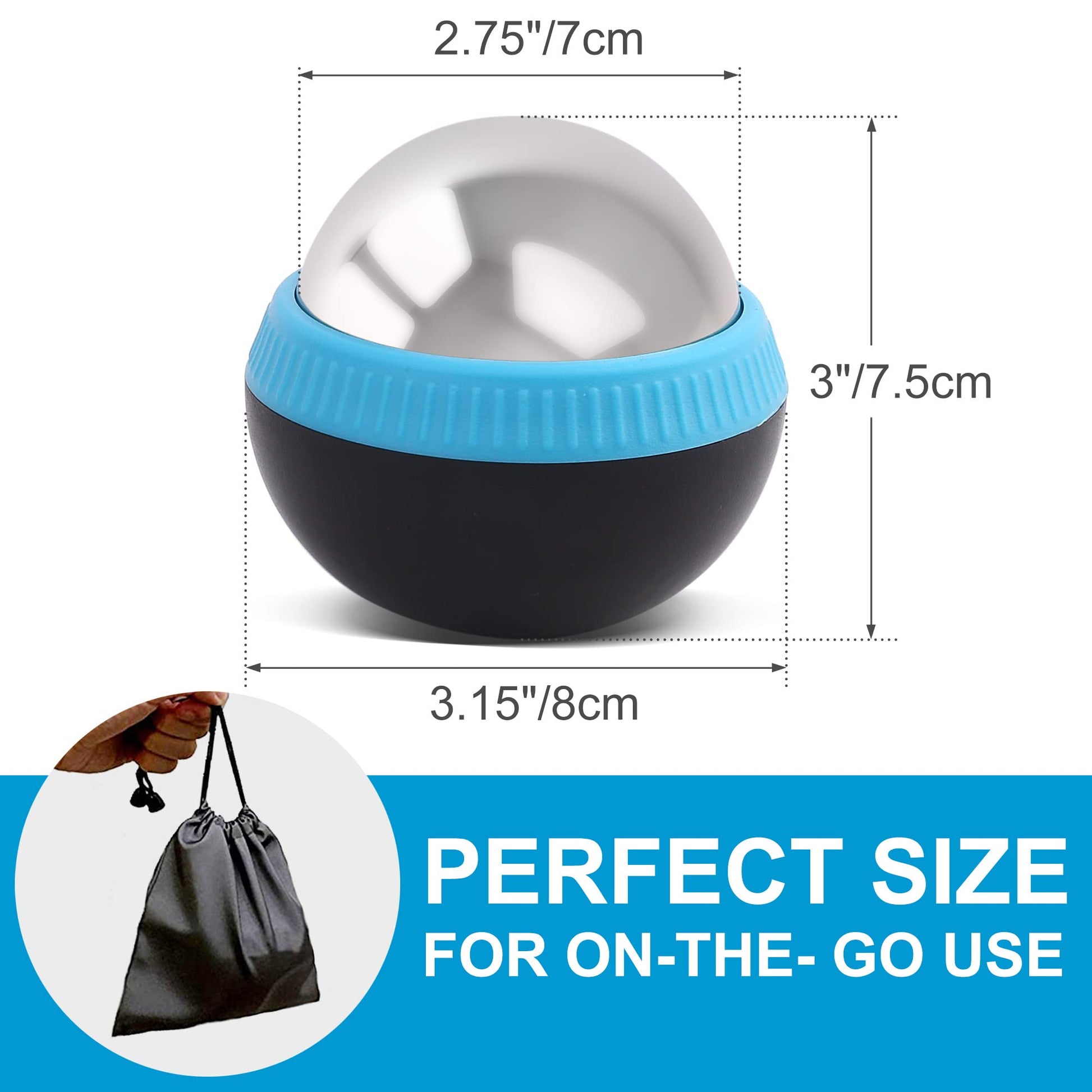 Bola De Masaje Frío MEDLOT Azul Claro Juego De 2 Para Alivio Muscular Corporal