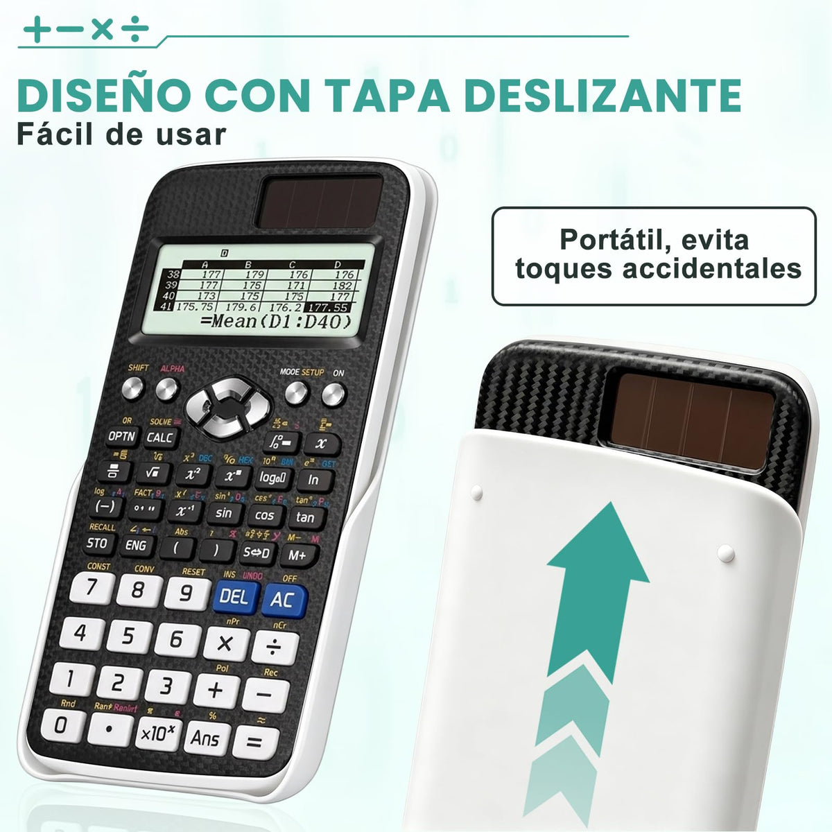 Calculadora Científica FSHNSH Negro 417 Funciones Ideal Estudiantes Universitarios e Ingenieros