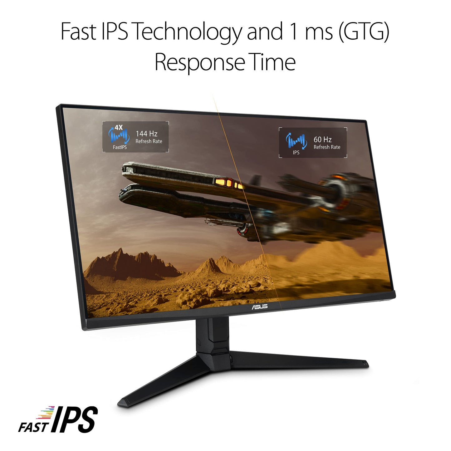Asus Monitor gamer TUF Gaming VG28UQL1A HDMI 2.1: 4K UHD, 28", IPS rápido, 144Hz, 1ms GTG, compatible con NVIDIA G-Sync, AMD FreeSync Premium, DSC, ELMB Sync