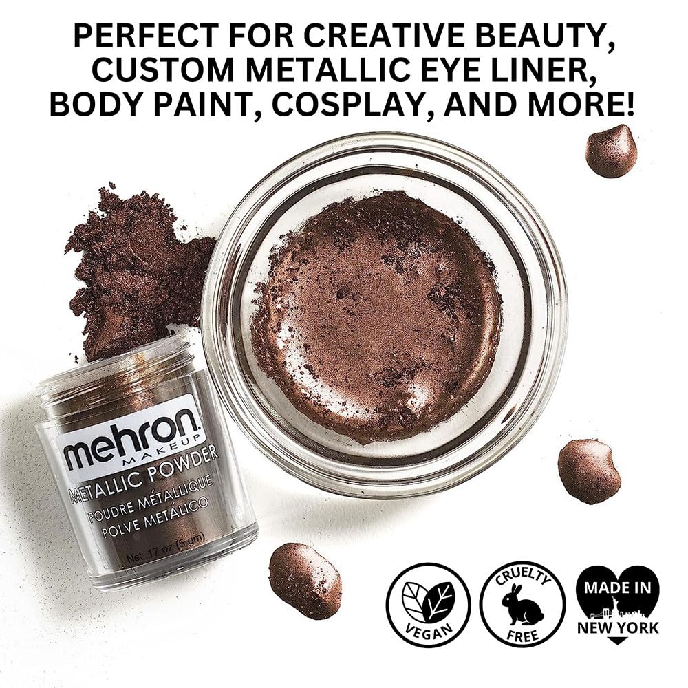 Mehron polvo metálico con líquido de mezcla Kit - Bronce