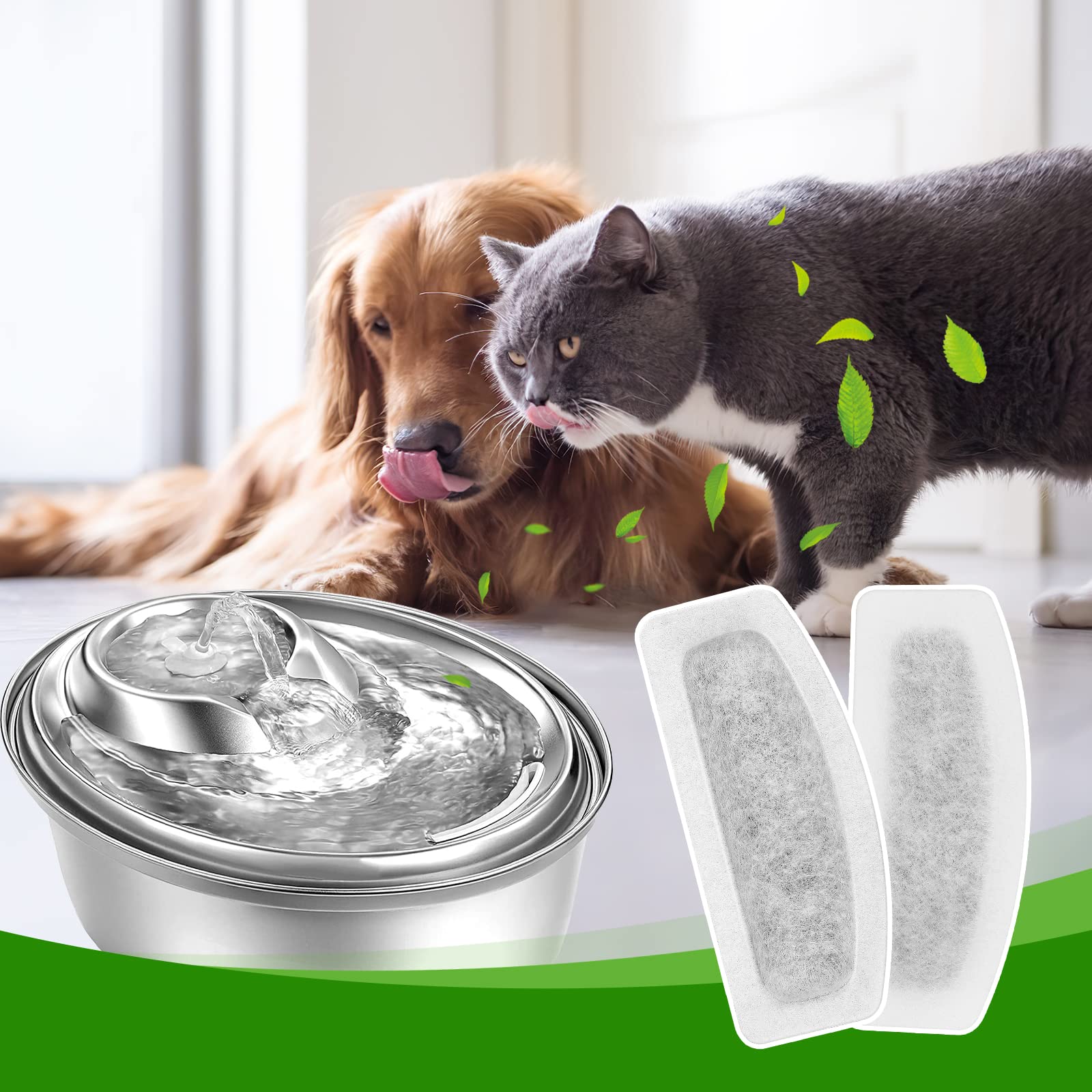 Filtro de Fuente de Agua MyfatBOSS Blanco Compatible con ORSDA para Gatos