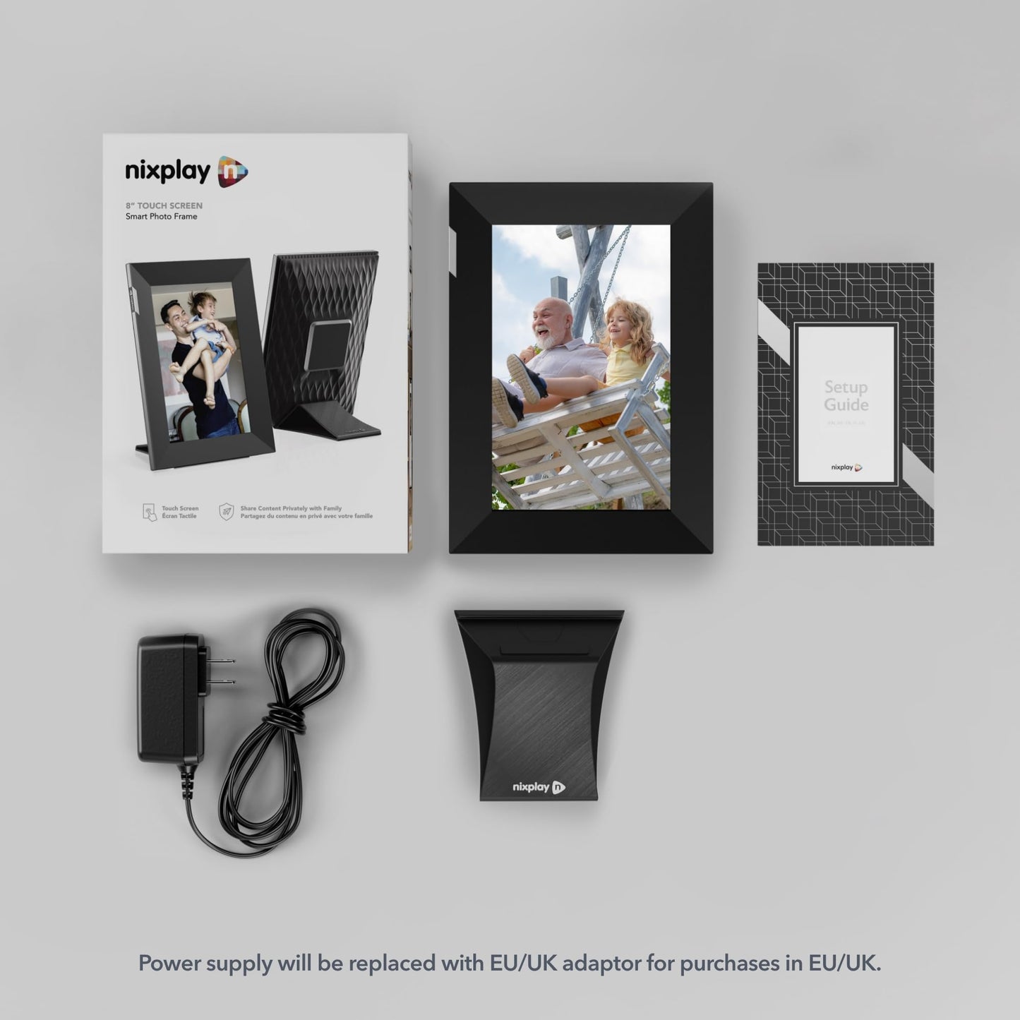 Marco de Fotos Digital Nixplay Negro Plata con visualización táctil de 8 Pulgadas y WiFi