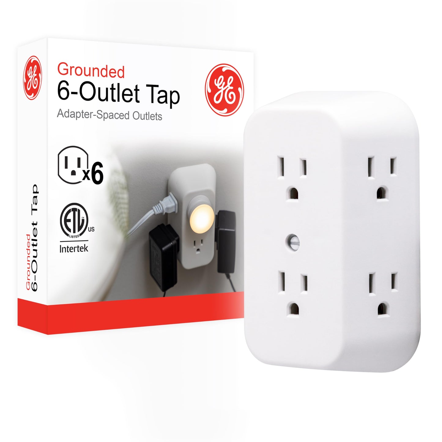 General Electric JASHEP50759 In-Wall Adapter, 6-Outlet