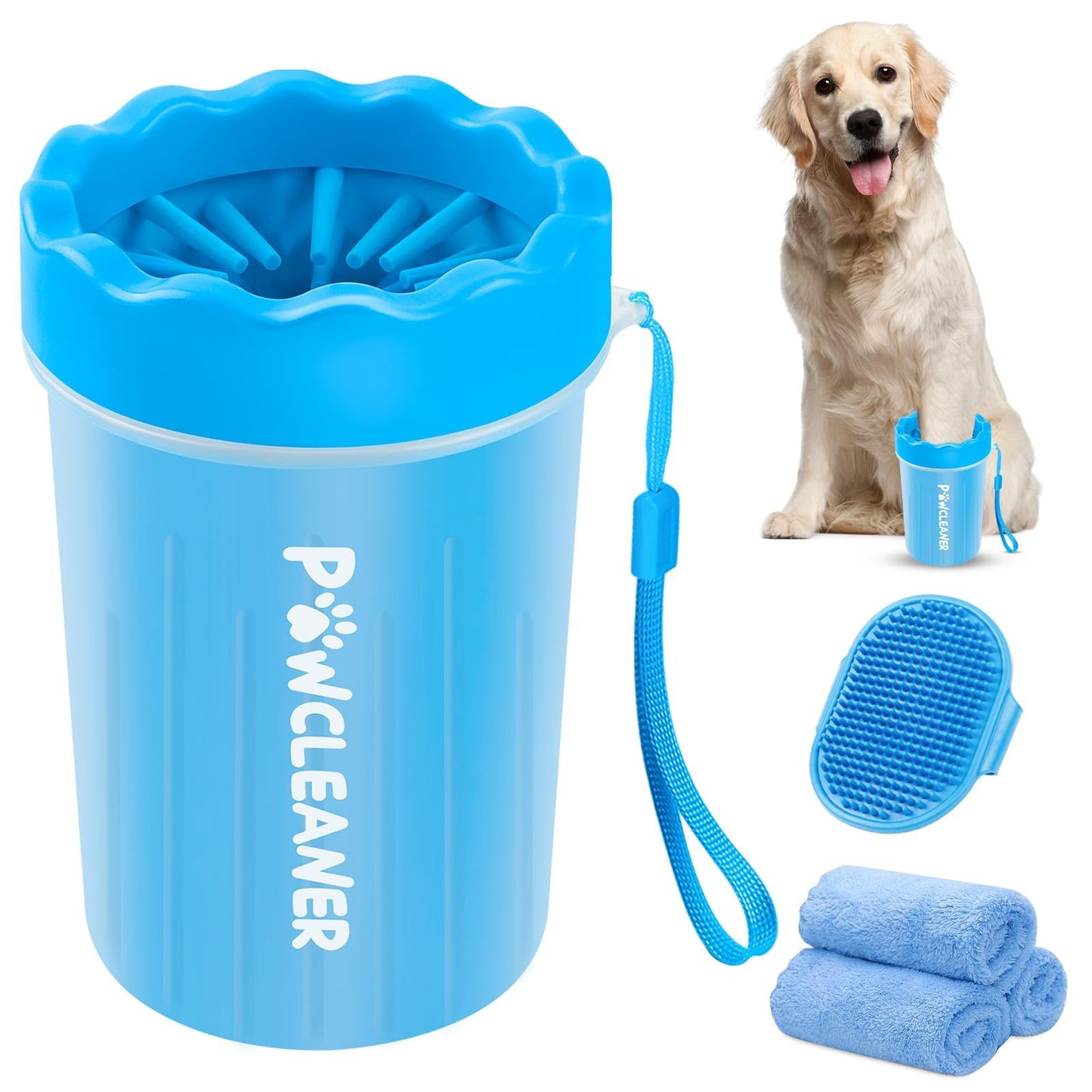 Cepillo limpiador de patas de perro portátil para mascotas