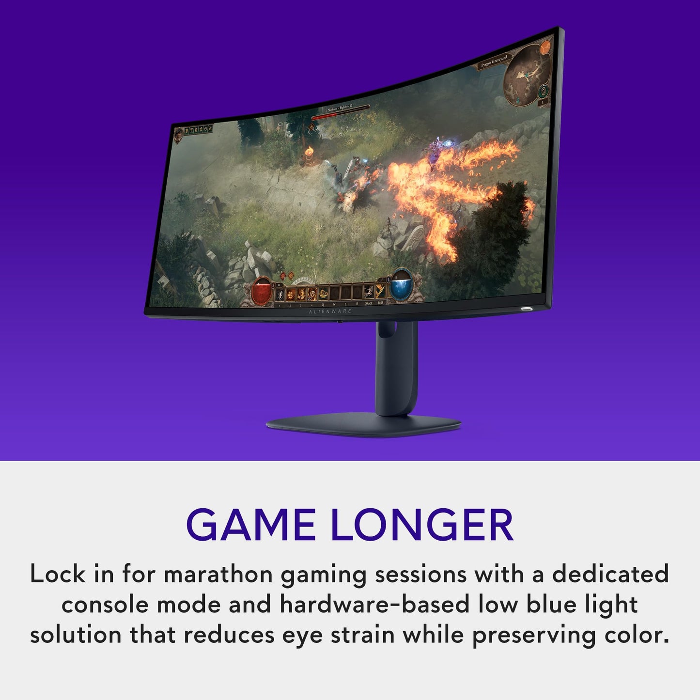 Alienware 34 Monitor para Juegos Curvado – AW3425DWM – visualización WQHD de 34 Pulgadas 180Hz 1 ms, 1500R, AMD FreeSync Premium, VESA AdaptiveSync.