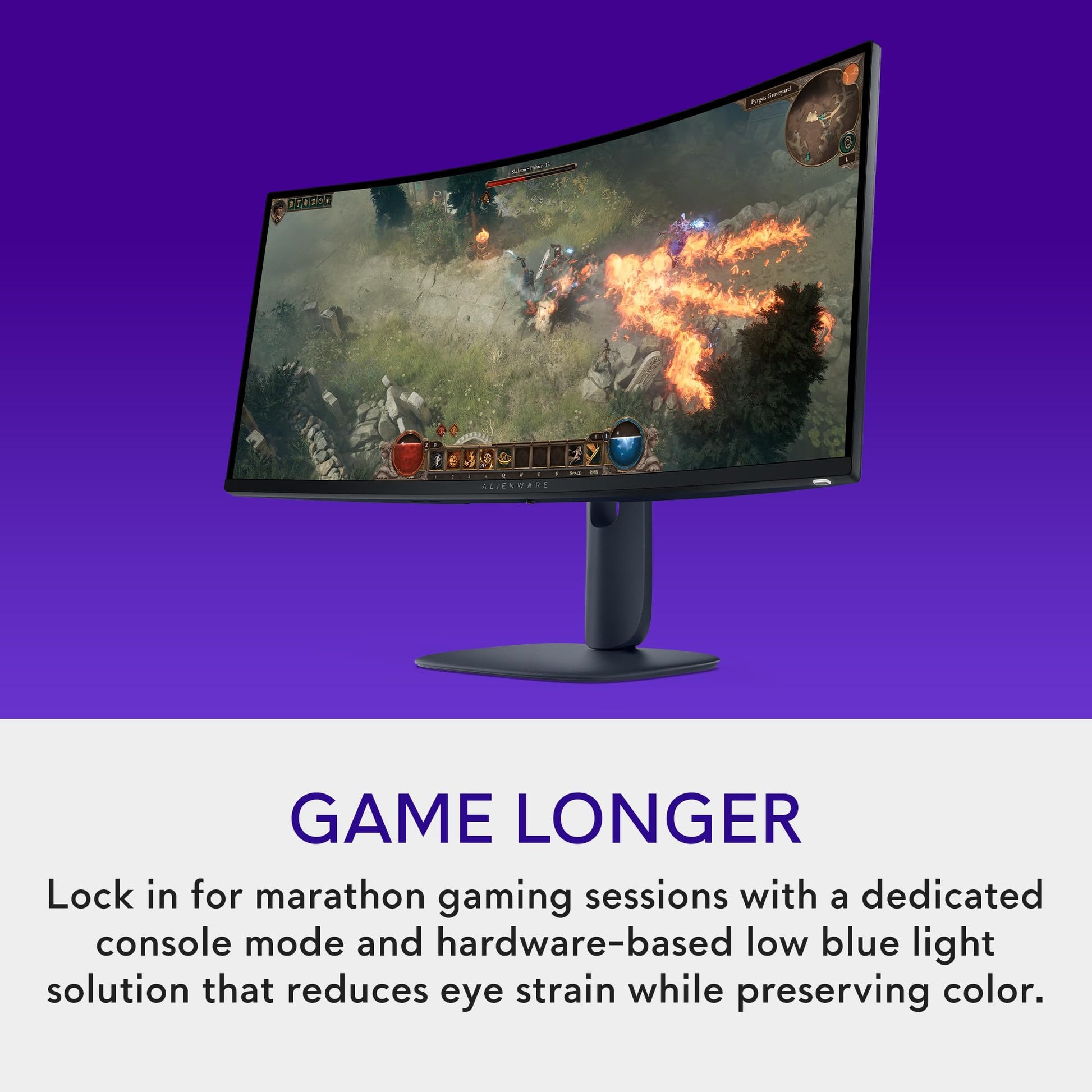 Alienware 34 Monitor para Juegos Curvado – AW3425DWM – visualización WQHD de 34 Pulgadas 180Hz 1 ms, 1500R, AMD FreeSync Premium, VESA AdaptiveSync.