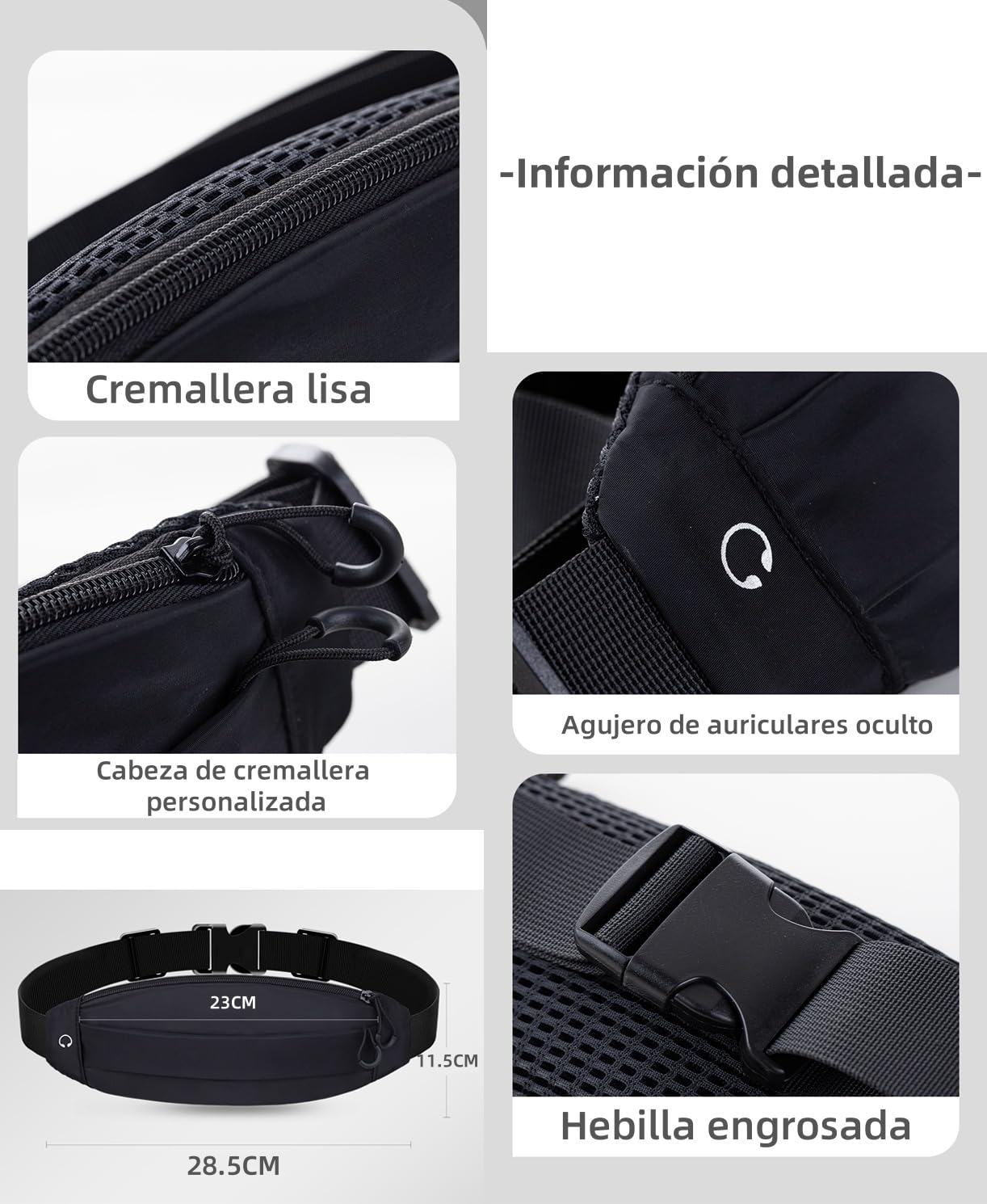 Cangurera Deportiva para Hombre Mujer, Cangurera Riñonera Deportiva para Correr, Riñonera de Marcha con Cinturón Regulable, Impermeable y ligero, para Viaje, Correr, Ciclismo y Gimnasio (Rosa)