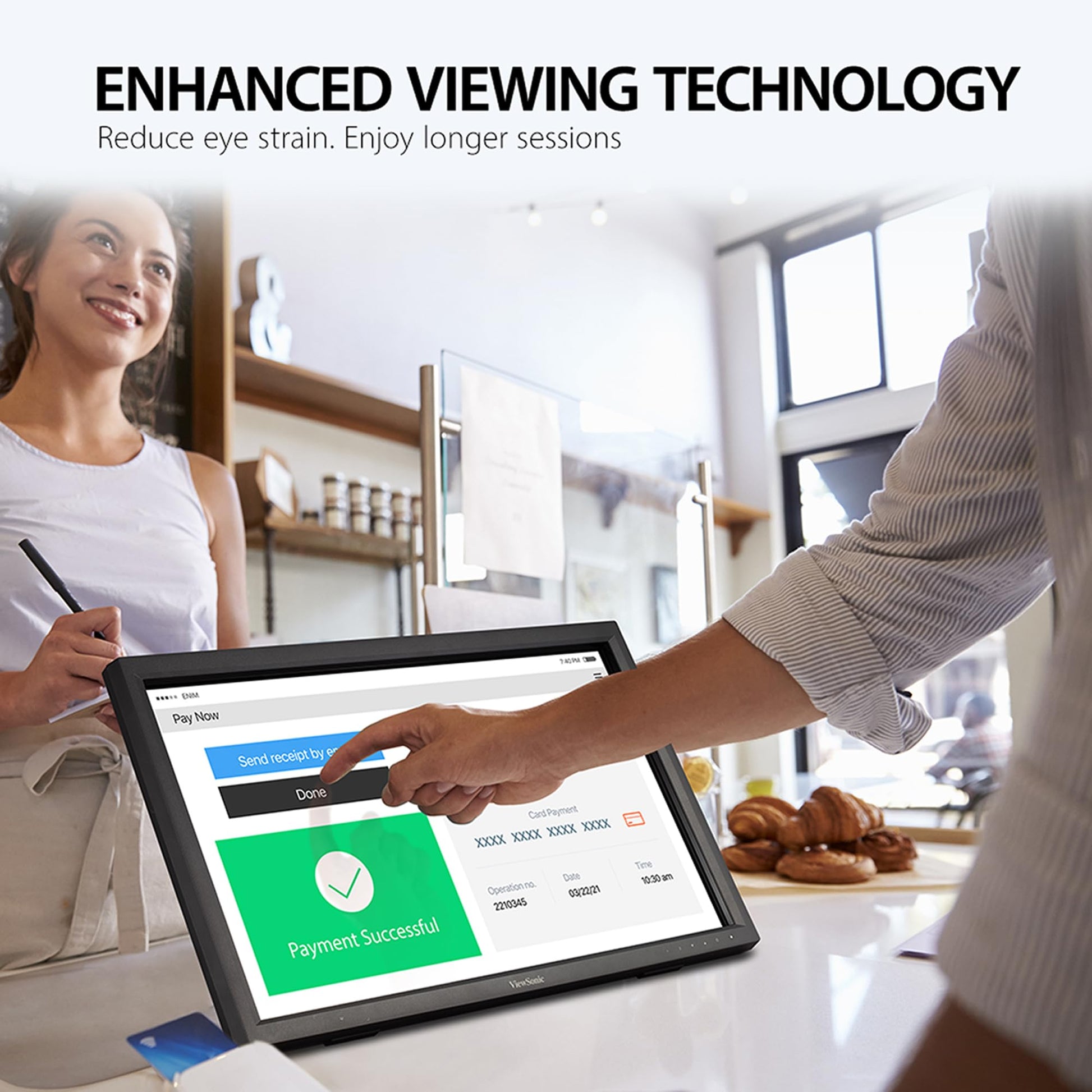 Monitor Viewsonic TD2423D 24 Pulgadas 1080p Pantalla Táctil Multi IR HDMI VGA USB Hub DisplayPort