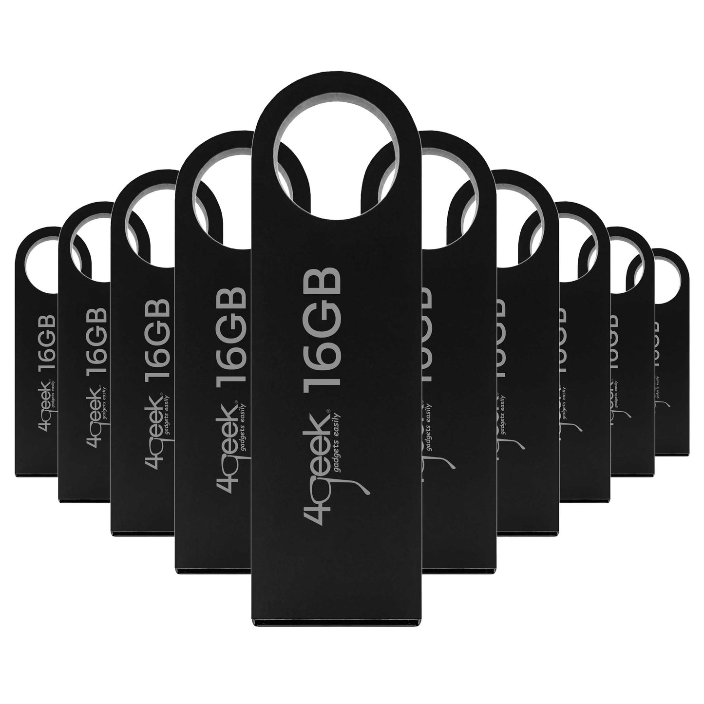 Kit De 50 Piezas De Memorias USB De 16GB 4GEEK Color Negro Ideal para Transferencia De Fotos, Música Y Documentos, Compatible con Computadoras, Teléfonos, Tablets Y Smartphone.
