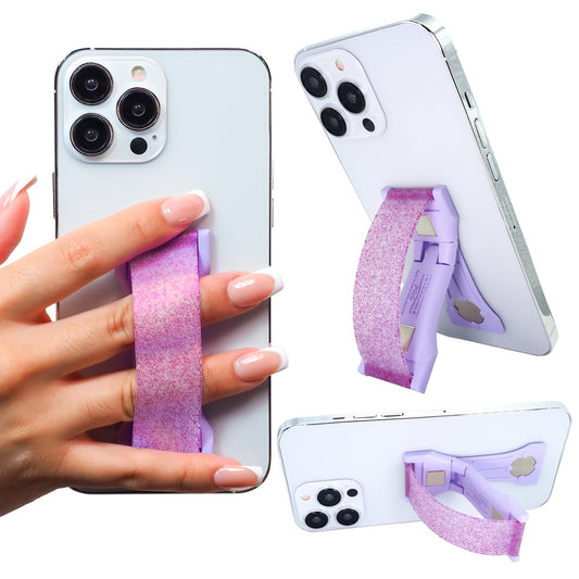 Correa para Teléfono Celular LOVEHANDLE PRO Amatista con Purpurina Premium