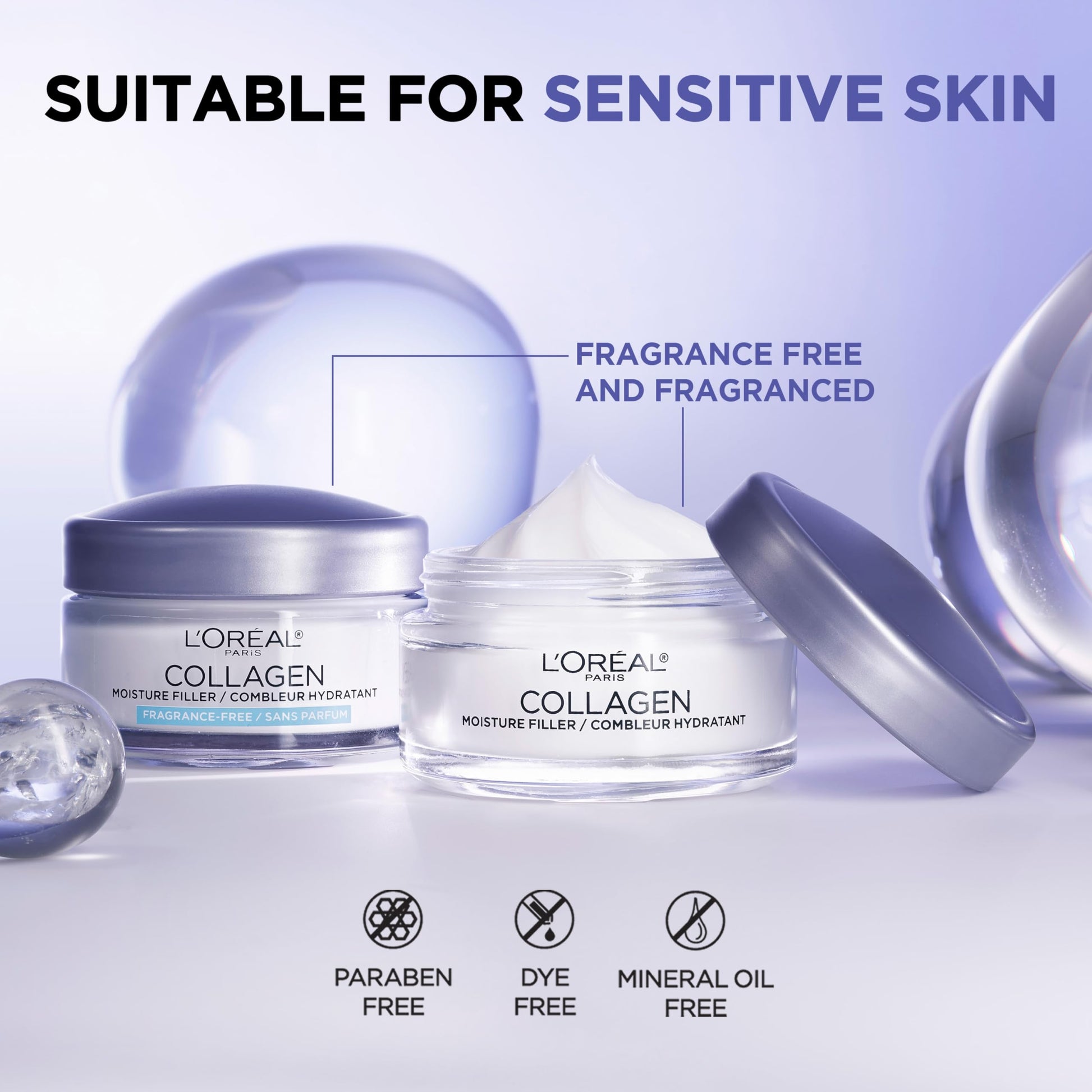 L’Oréal Paris Collagen Moisture Filler 3.4oz Crema - Hidratación - Elasticidad - Suavidad - Hecho en USA