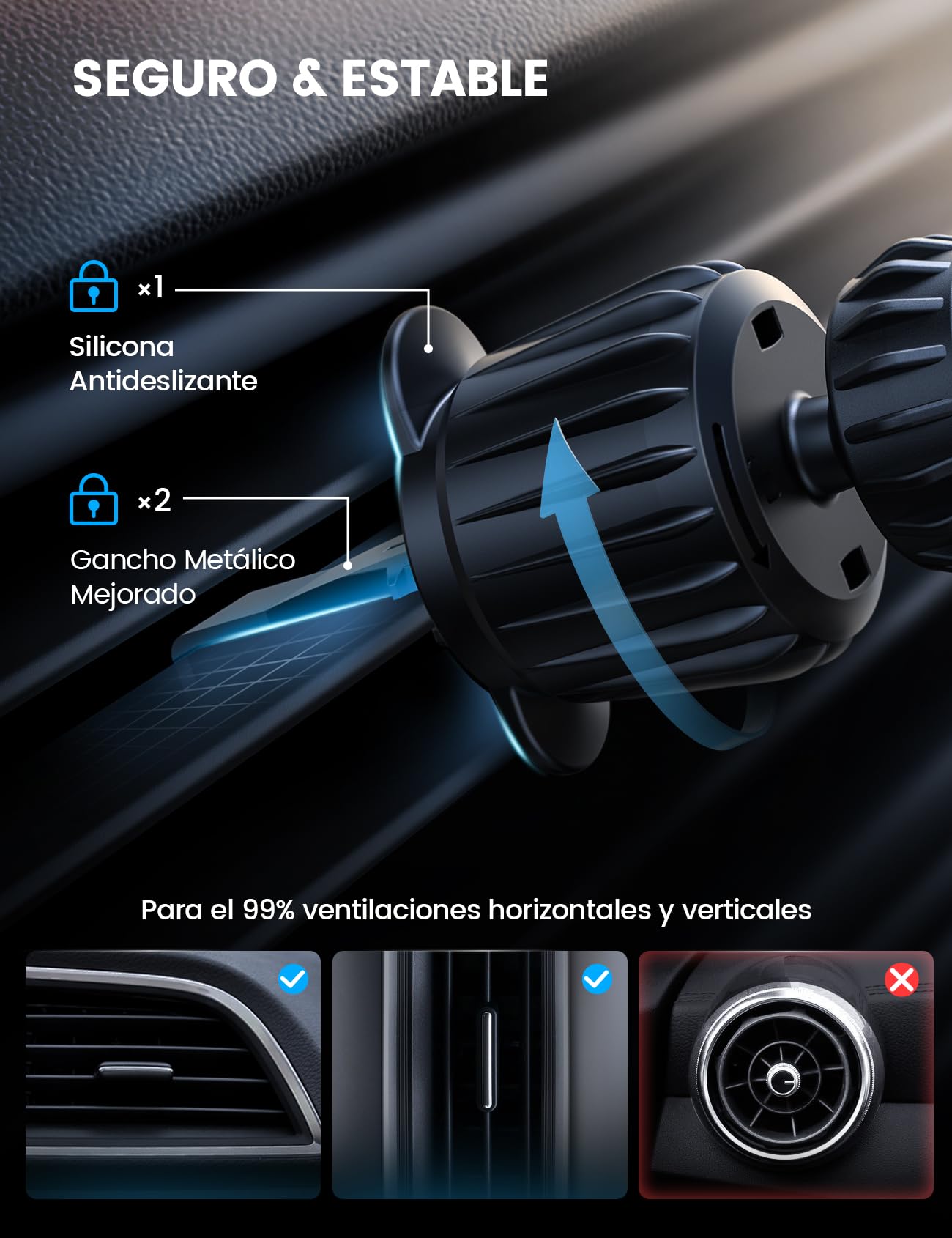 Lamicall Soporte Celular Auto para Magsafe- [Diseño Único de Panel de Cristal HD] Magnetic Porta Celular para Auto, Base para Celular Corro para iPhone 16 15 14 13 12 Pro MAX Mini, All Celular