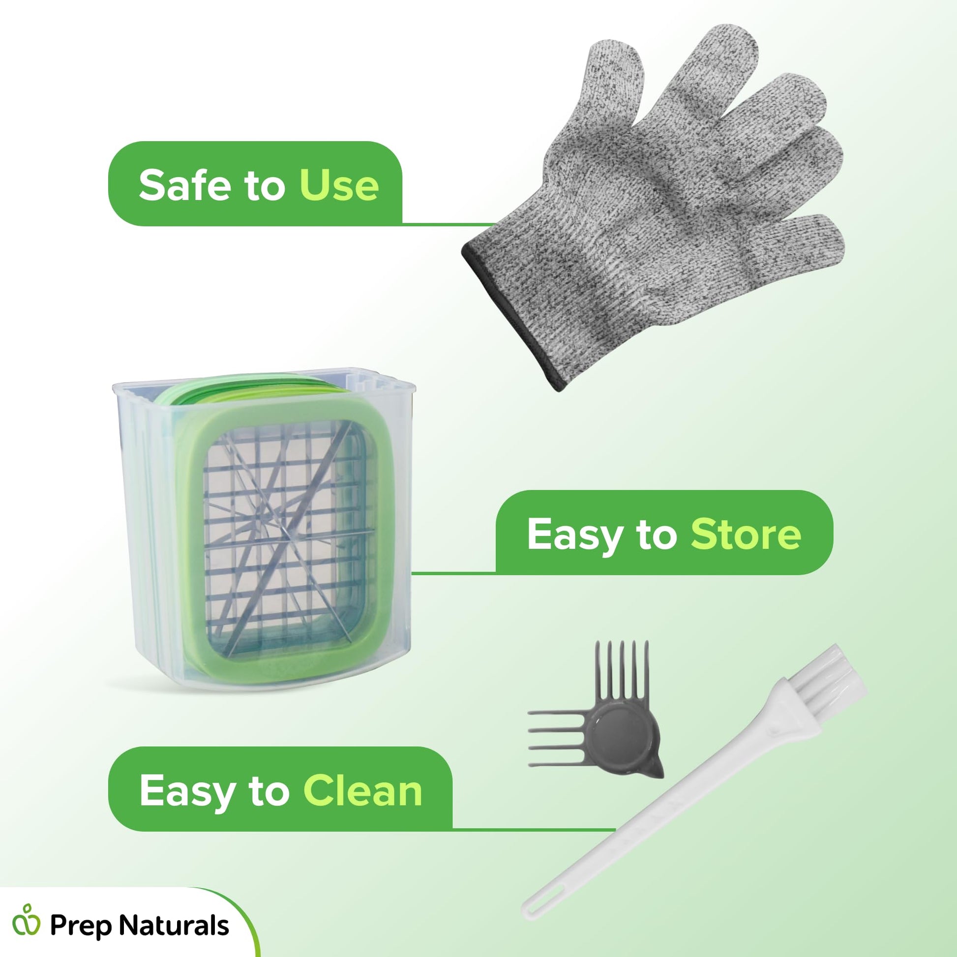 Cortador de Alimentos Manual PrepNaturals 3 en 1 para Papas Fritas y Verduras