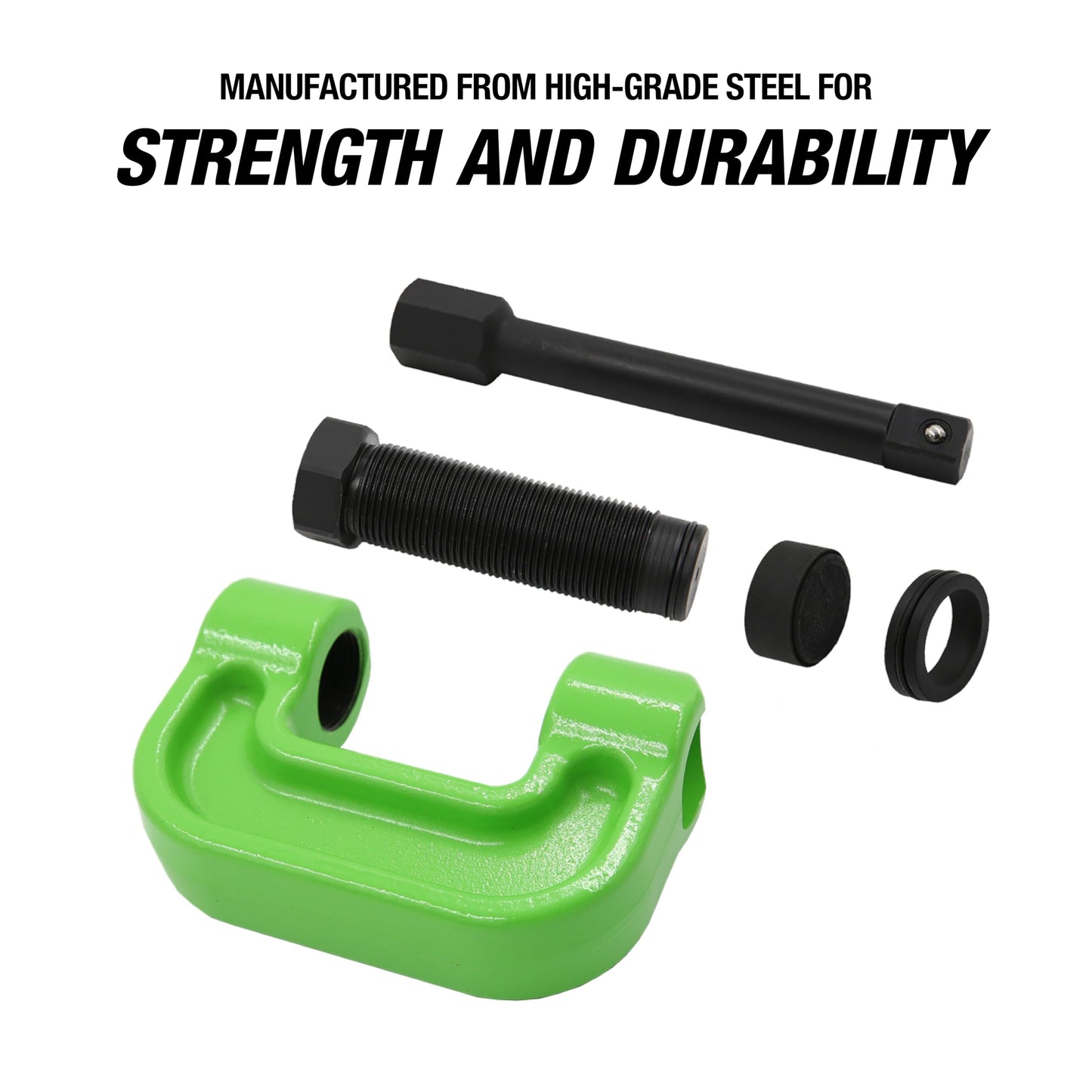 OEMTOOLS 27090 Brake Anchor Pin Press, High-Grade Steel Truck Anchor Pin Press, 10 Ton Capacity Anchor Pin Bushing Tool, Anchor Pin Remover For Trucks, Talla Única Verde