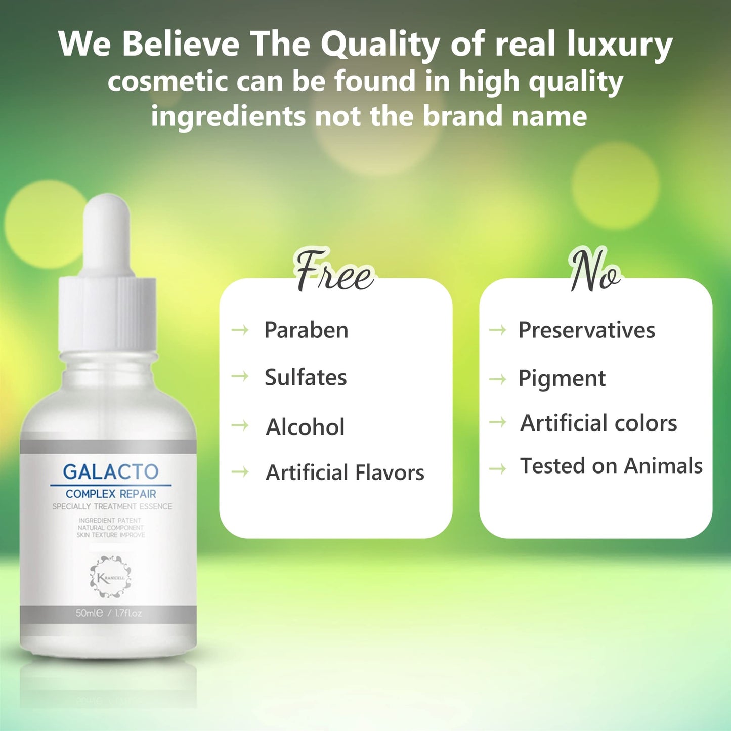 Galactomyces 97, suero facial de acido hialuronico de niacinamida, 1.7 fl oz, esencia facial para antienvejecimiento, antiarrugas, blanqueamiento, brillo, hidratante, calmante, elasticidad de la piel, control de sebo y cicatriz de acne