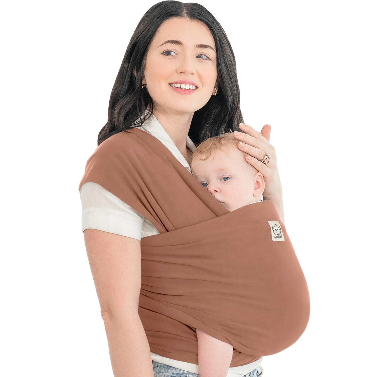 KeaBabies Portabebés Envoltura - Todo en 1 Portabebés Original para Bebé de Recién Nacido a Niño Pequeño, Fácil de Usar, Vinculación sin Manos, Ligero, Transpirable (Terracota)