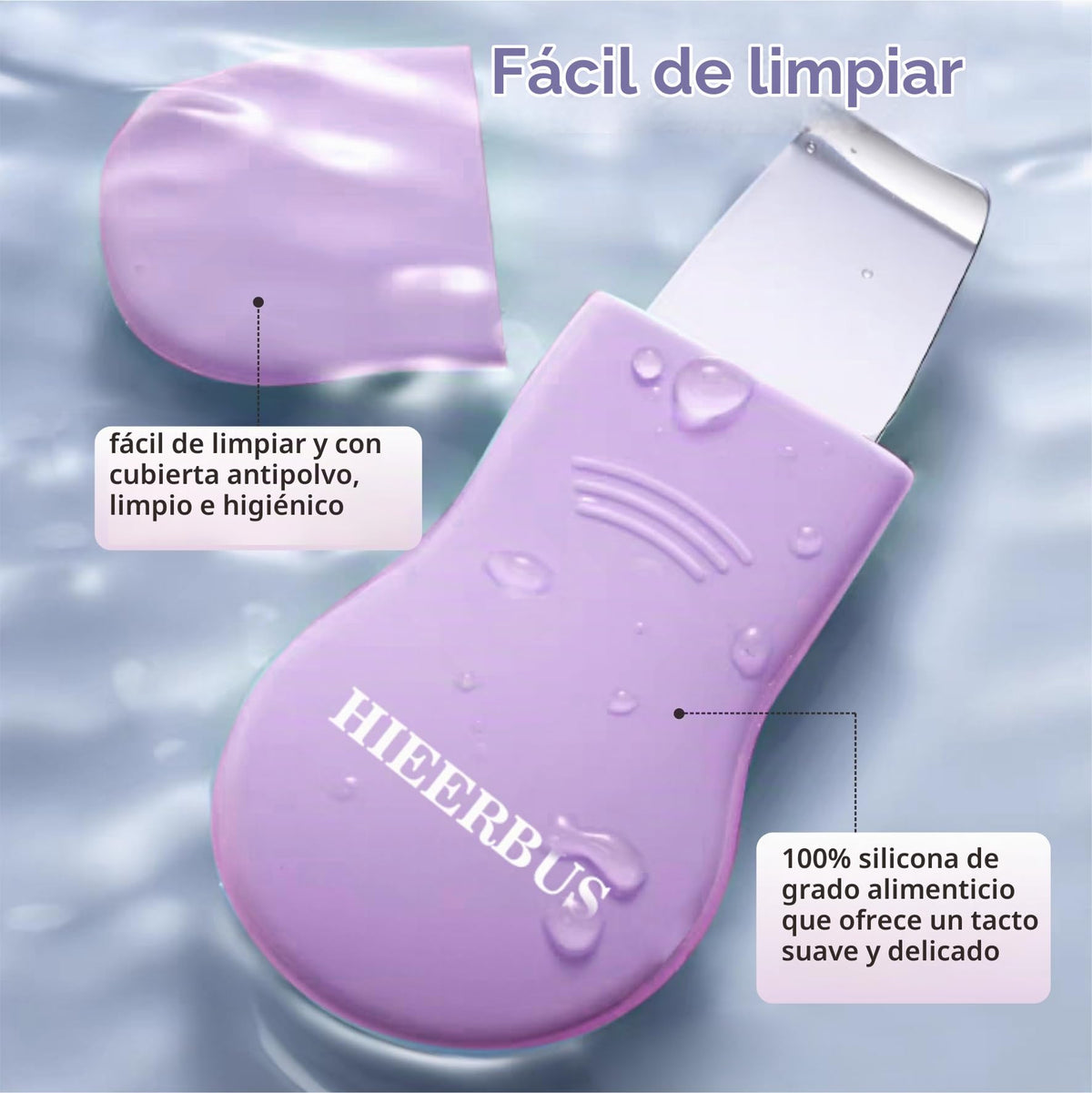 Herramienta para eliminar puntos negros, limpiador facial de silicona, raspador de nariz 2 en 1 para limpieza profunda, espátula facial para limpiar la piel, removedor de puntos negros, herramienta de