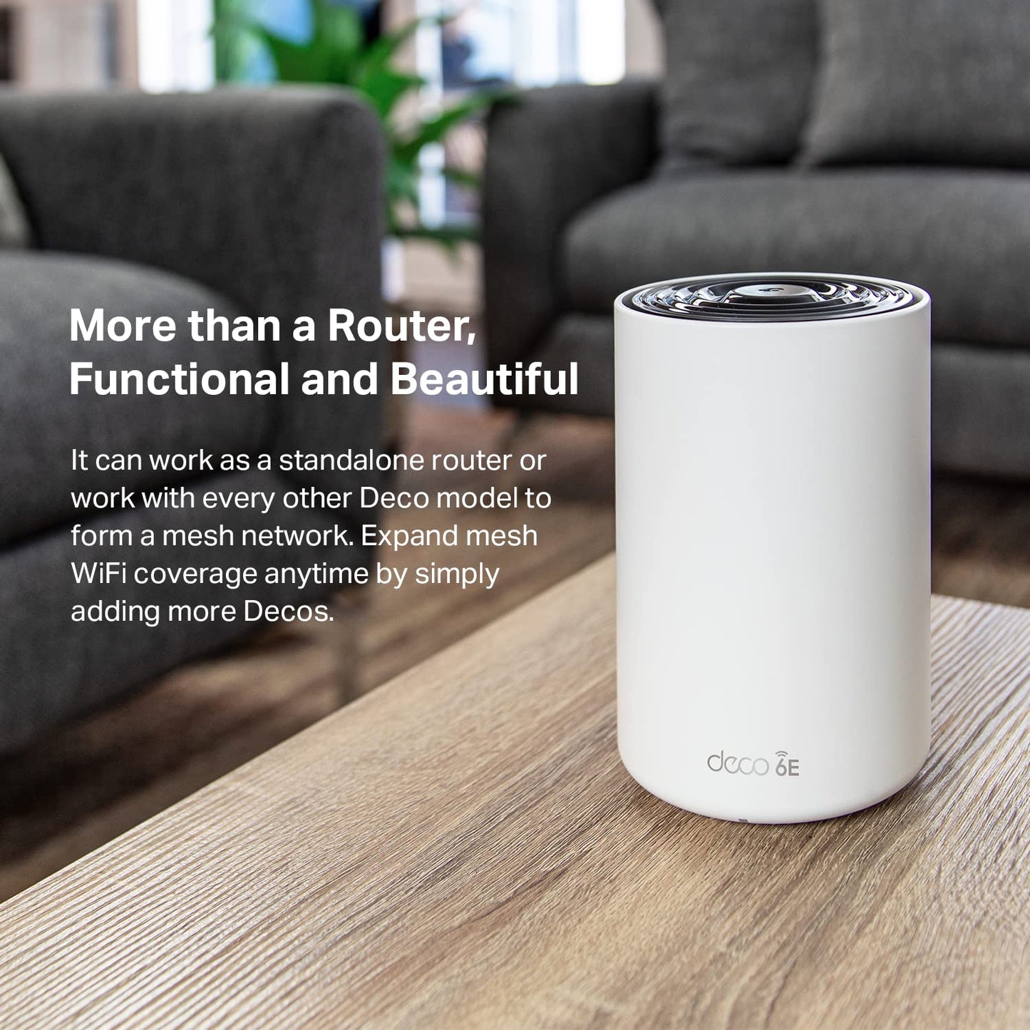 TP-Link Deco AXE5400 Sistema de malla WiFi 6E de triple banda (Deco XE75) – Cubre hasta 2900 pies cuadrados, reemplaza al enrutador y extensor WiFi, malla impulsada por AI, nueva banda de 6 GHz, 1