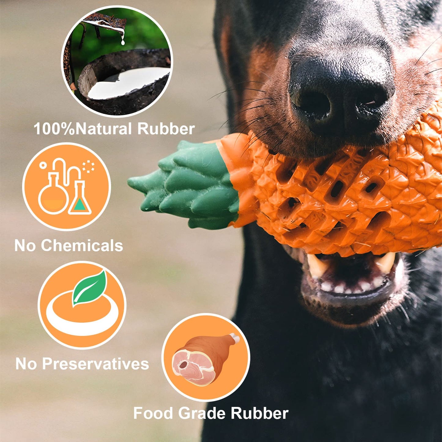 Juguetes Masticables PETOPIA Piña Indestructibles para Perros Grandes Masticadores Agresivos