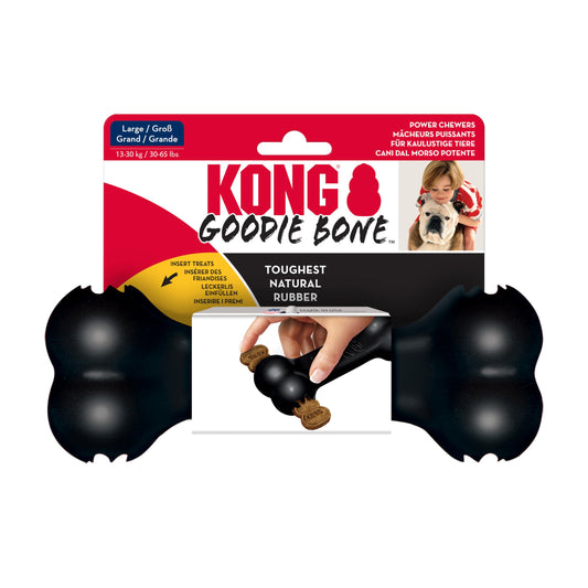 Kong Extreme Goodie Bone, Color Negro, Grande