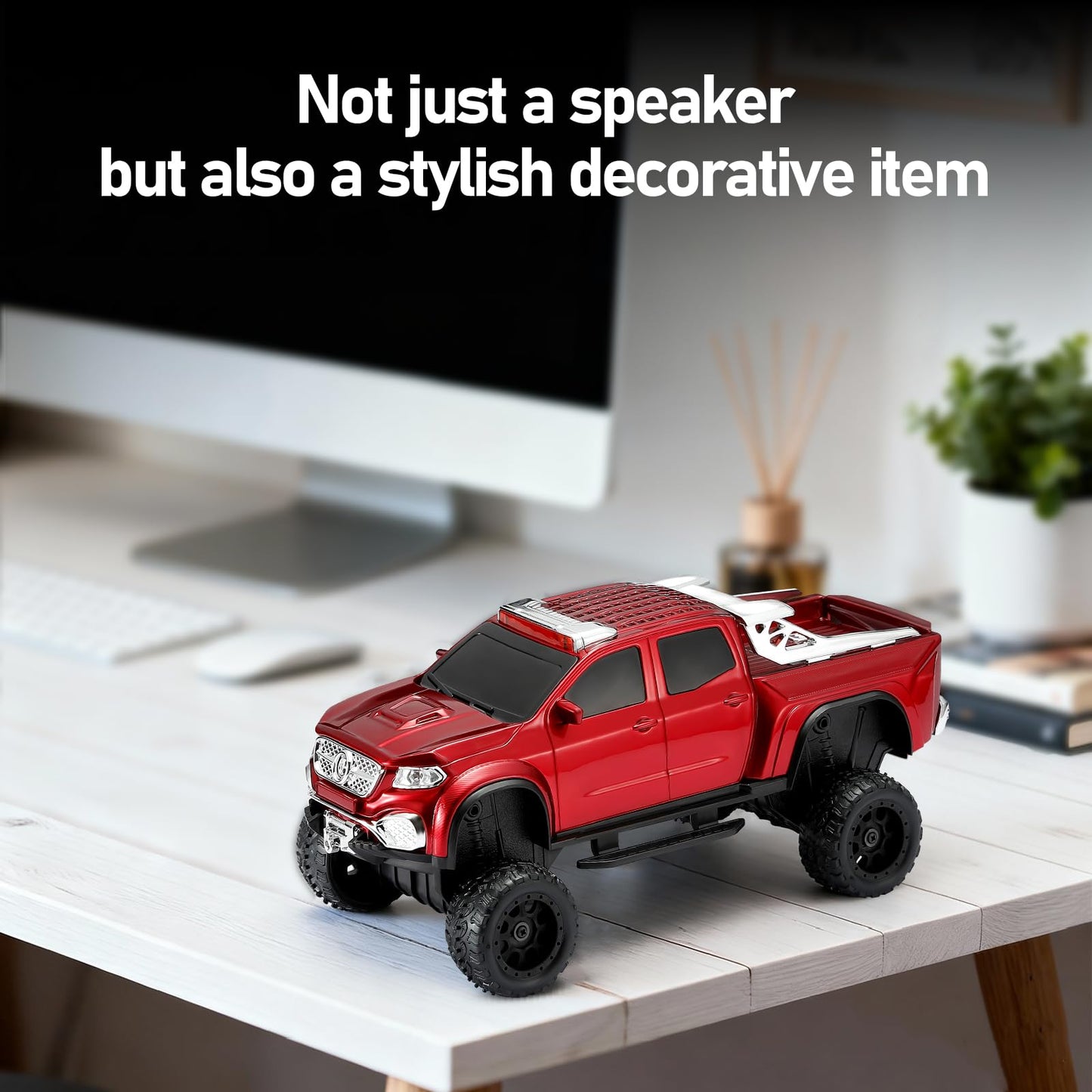 WSTER WS-X65 - Altavoz Bluetooth para camioneta todoterreno, color rojo