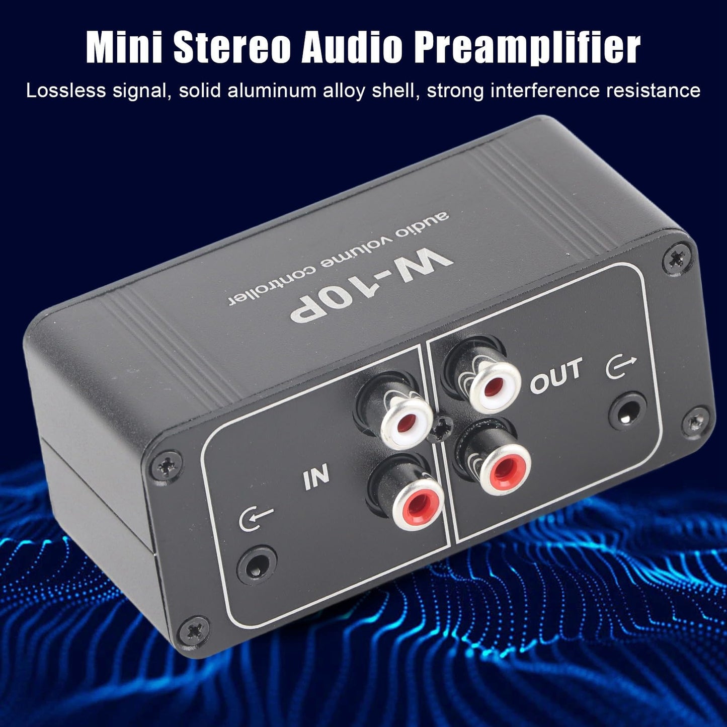 Controlador de Volumen, Mini Ajustador de Audio EstéReo con Salida de 3.5Mm Controlador de Volumen para Altavoces de Coche y Motocicleta