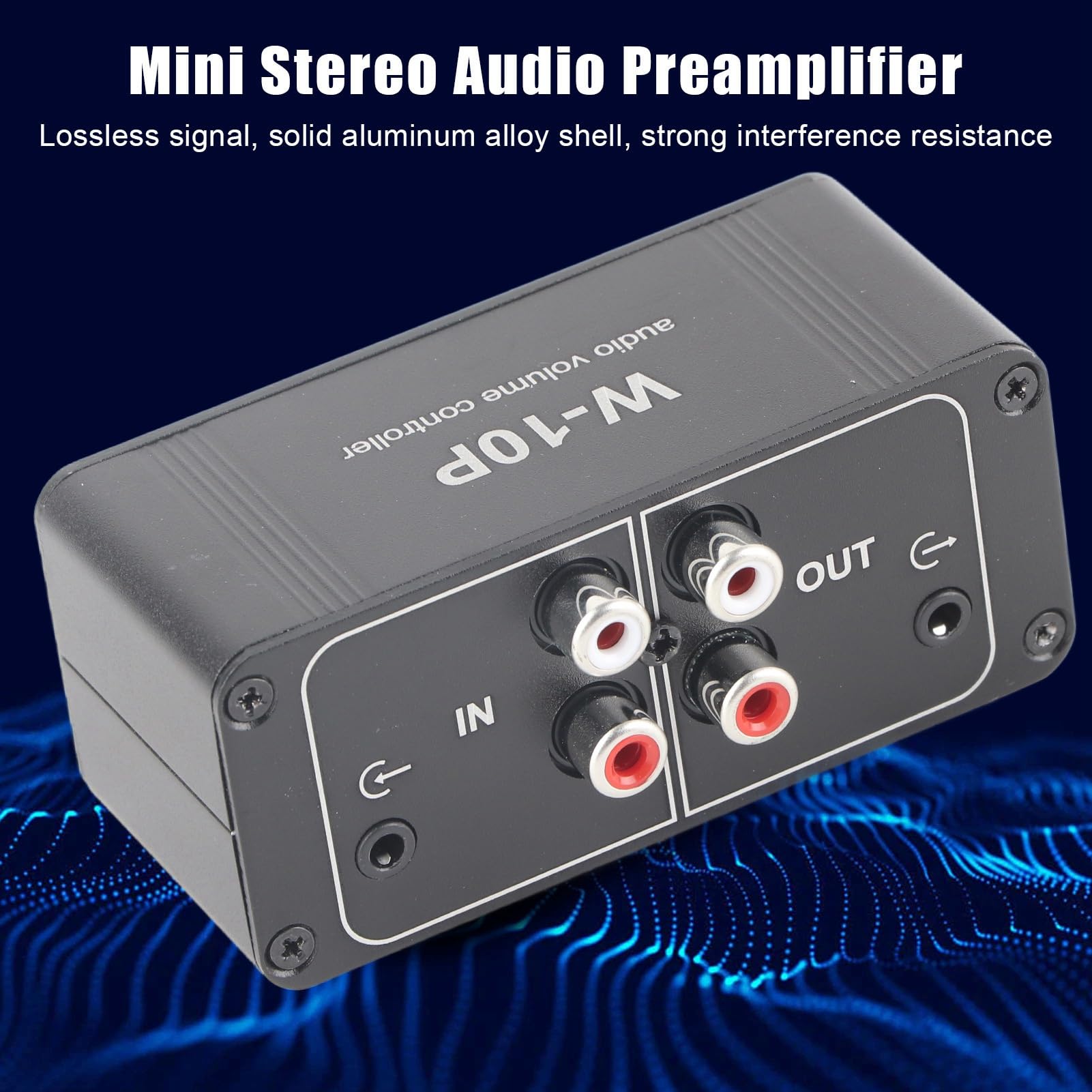 Controlador de Volumen, Mini Ajustador de Audio EstéReo con Salida de 3.5Mm Controlador de Volumen para Altavoces de Coche y Motocicleta
