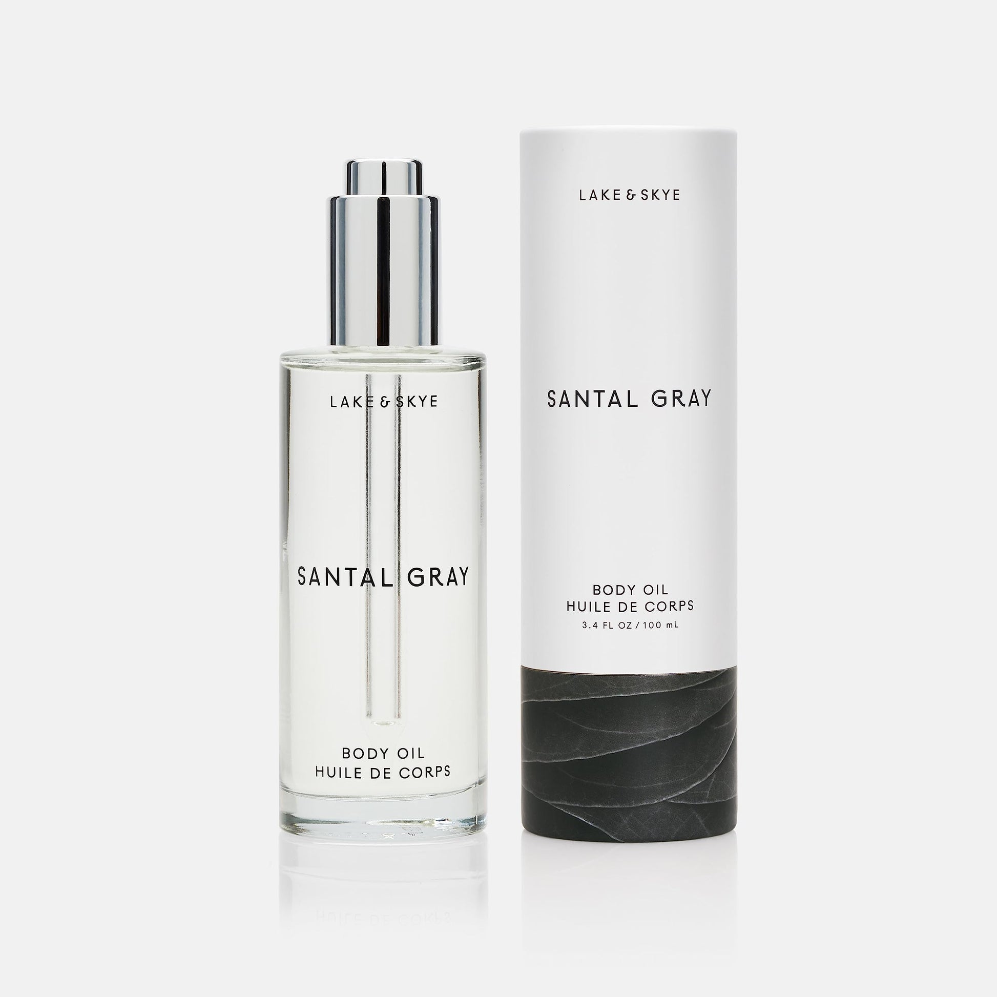 Lake and Skye Santal Gray Body Oil, 3.4 fl oz (100 ml)
