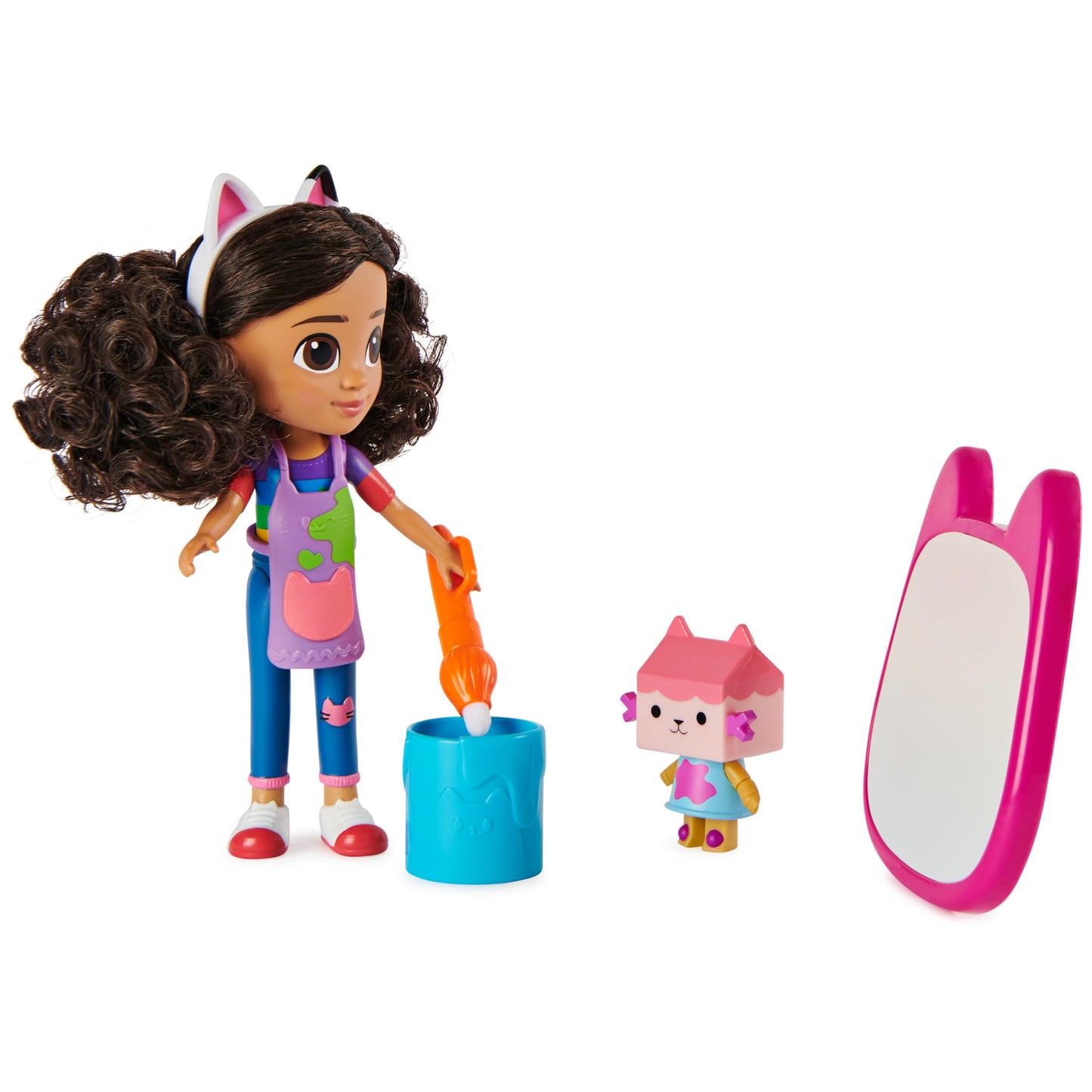 Gabby's Dollhouse, Muñeca Gabby Manualidades y Accesorios con pizarra y pincel que funcionan con agua, juguetes para niños y niñas a partir de 3 años