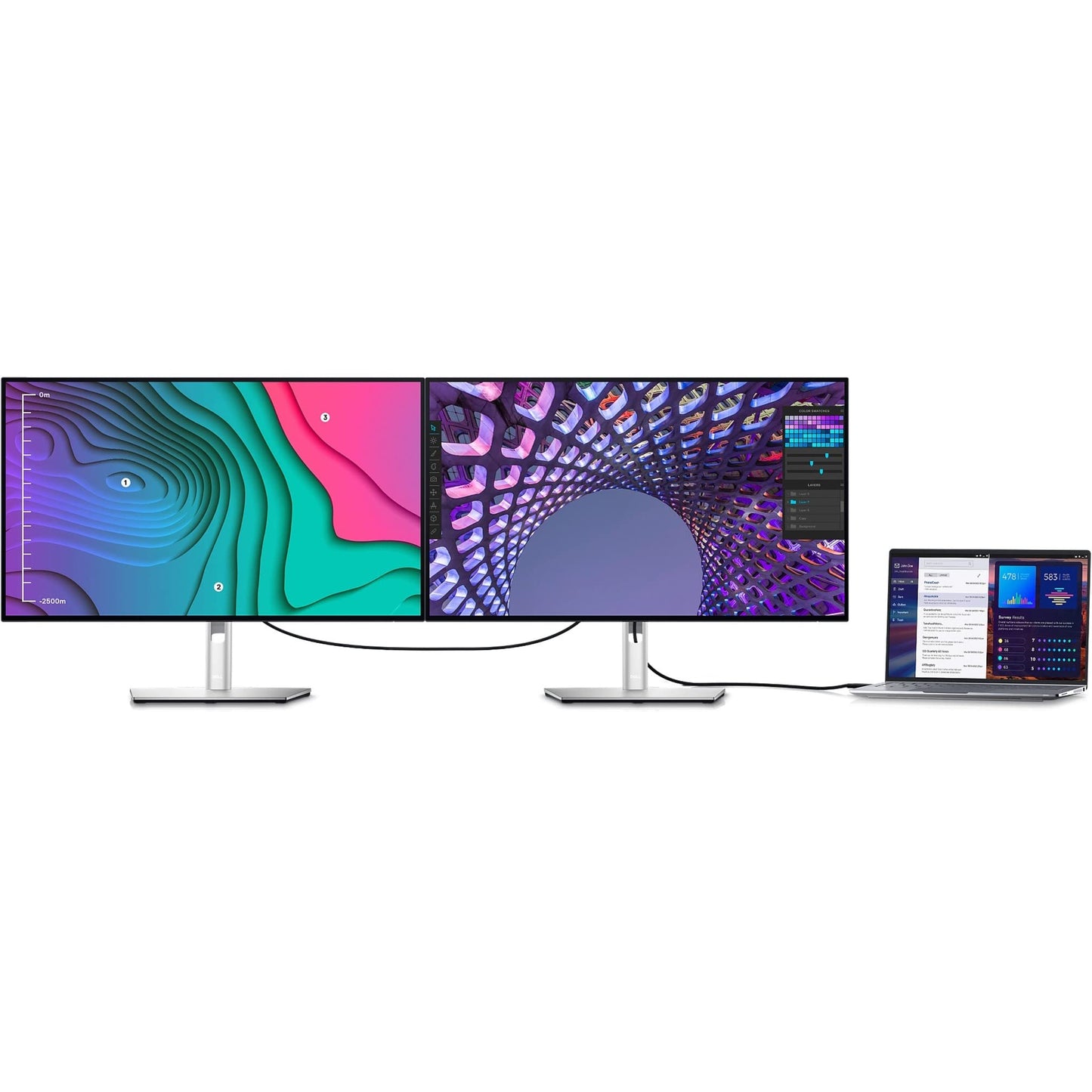 Dell UltraSharp U2723QE Monitor LCD 4K UHD WLED de 27 Pulgadas, 16:9, Color Negro, Plateado