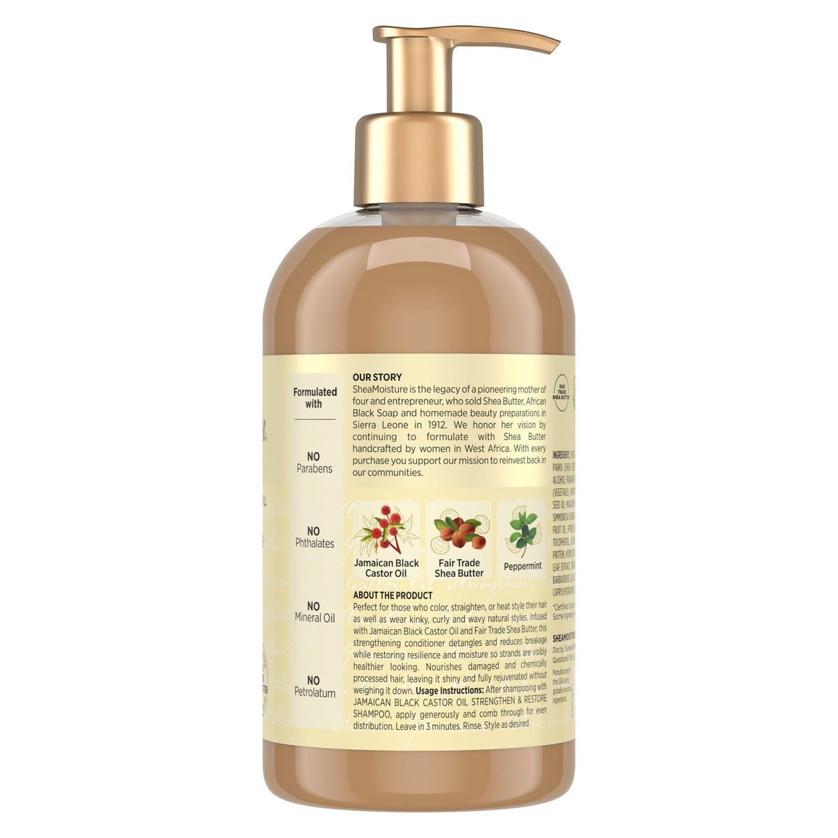 Shea Moisture Jamaican Black Castor Oil Strengthen & Restore Conditioner, 13 Oz