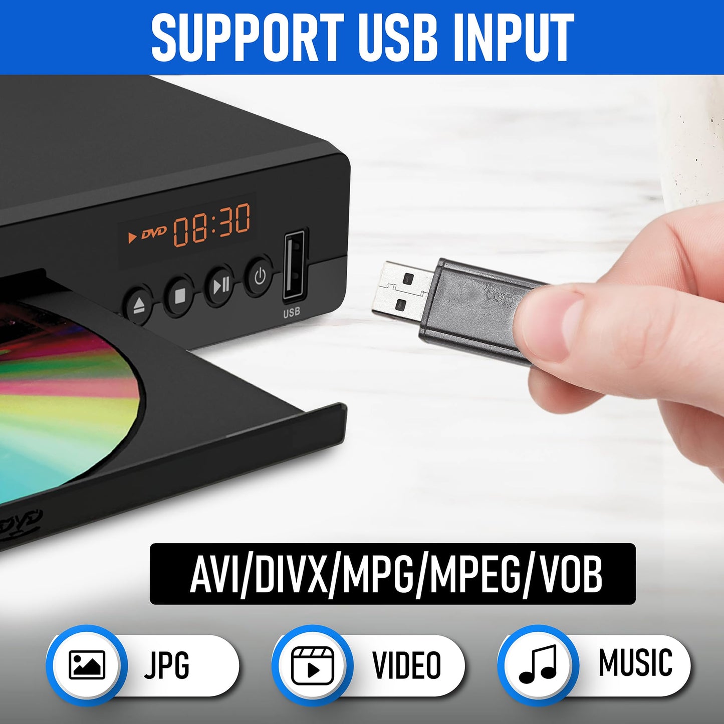 Reproductor de DVD Philips HDMI 1080P Todas las Regiones para TV Inteligente con Control Remoto