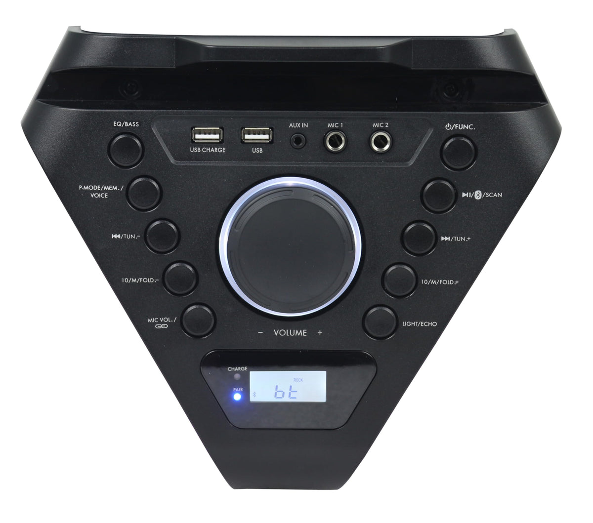 Bocina Portátil Aiwa Negro Doble Woofer con Bluetooth y Luces LED