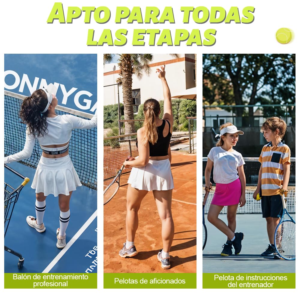 Pelotas de Tenis QMCZLA Fieltro Extra Resistente Alta Calidad Goma Alta Elasticidad 12 Unidades para Interior y Exterior Juguetes de Mascota