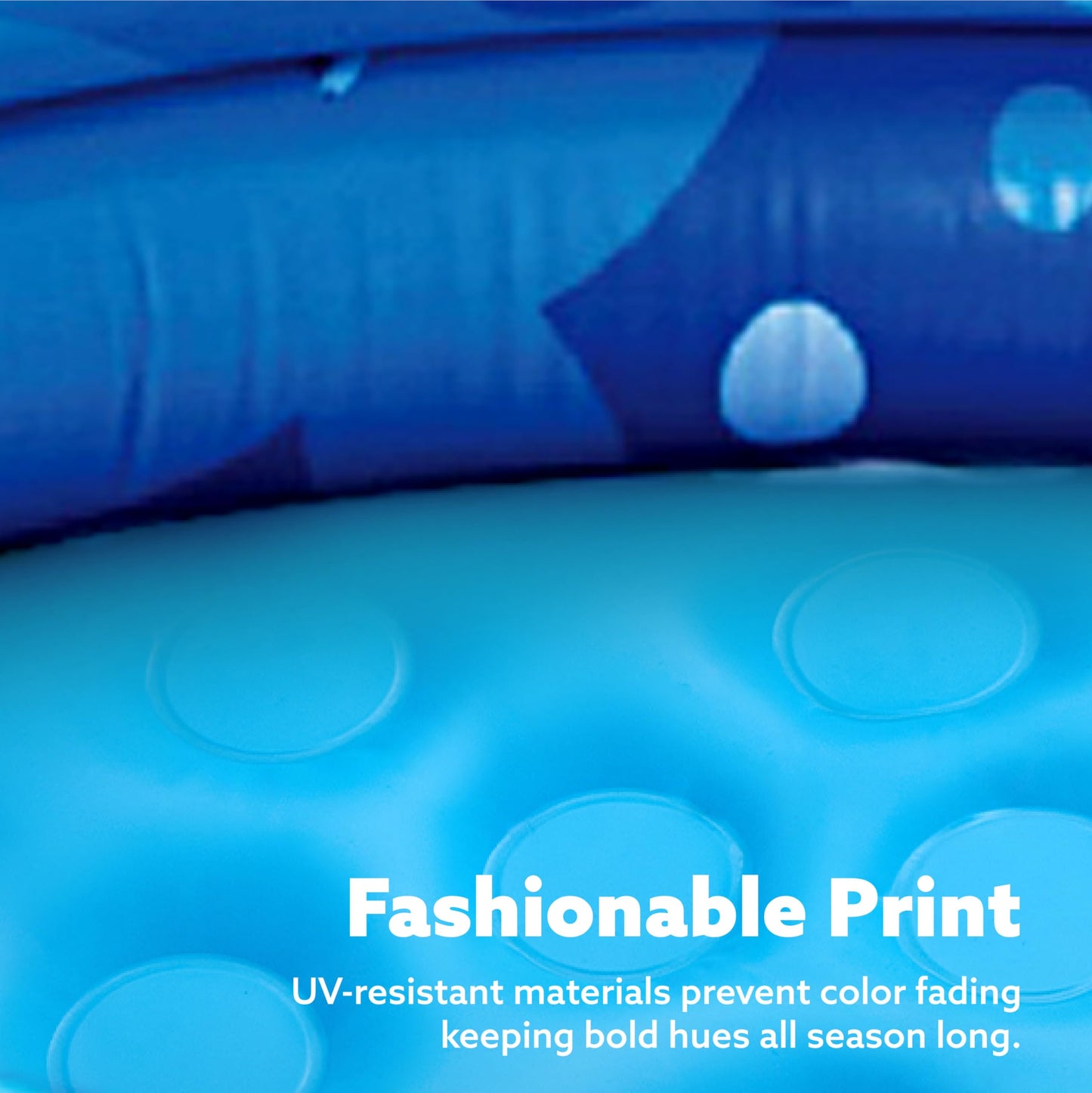 Piscina Infantil Inflable Sloosh Azul patrón Geométrico 3 Anillos para Niños