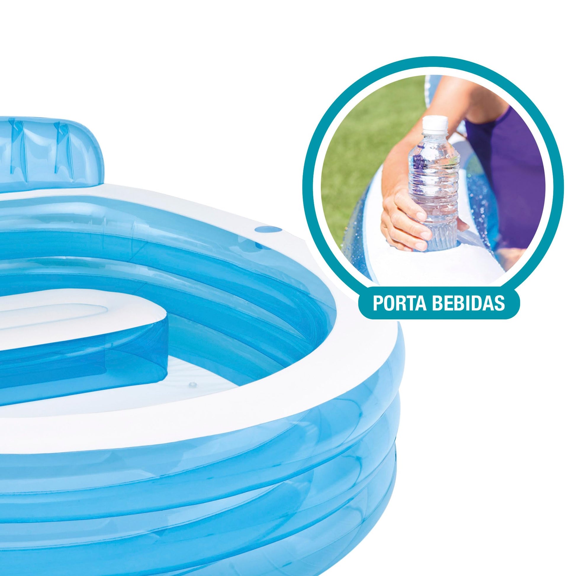 Intex 57190NP Alberca 57190NP Swim Centre, Piscinas Inflables Familiar, 88.2 x 85.0 x 29.9 Pulgadas