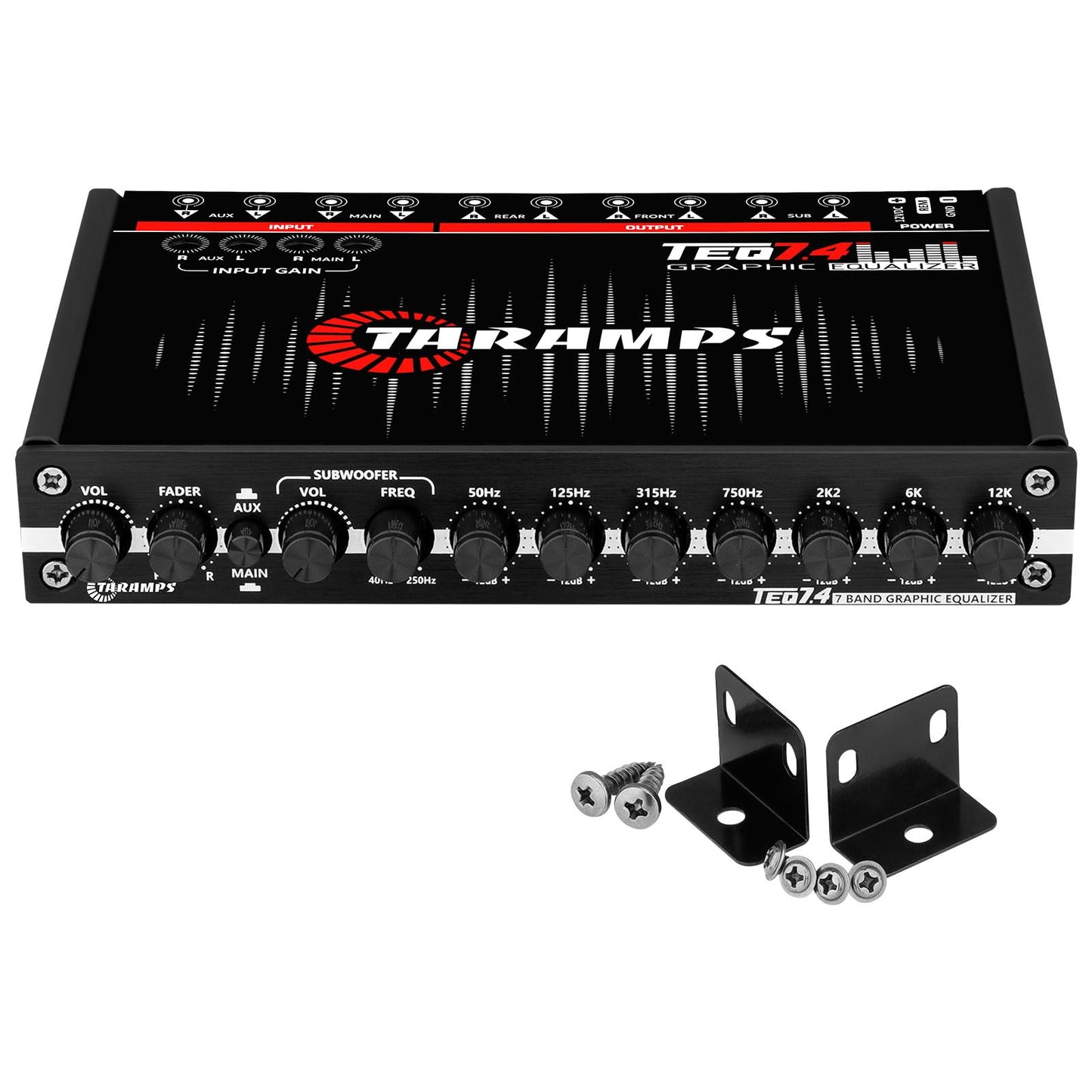 Ecualizador Gráfico de Audio para Coche Taramps TEQ 7.4 Estéreo 7 Bandas Rca Entrada Salida