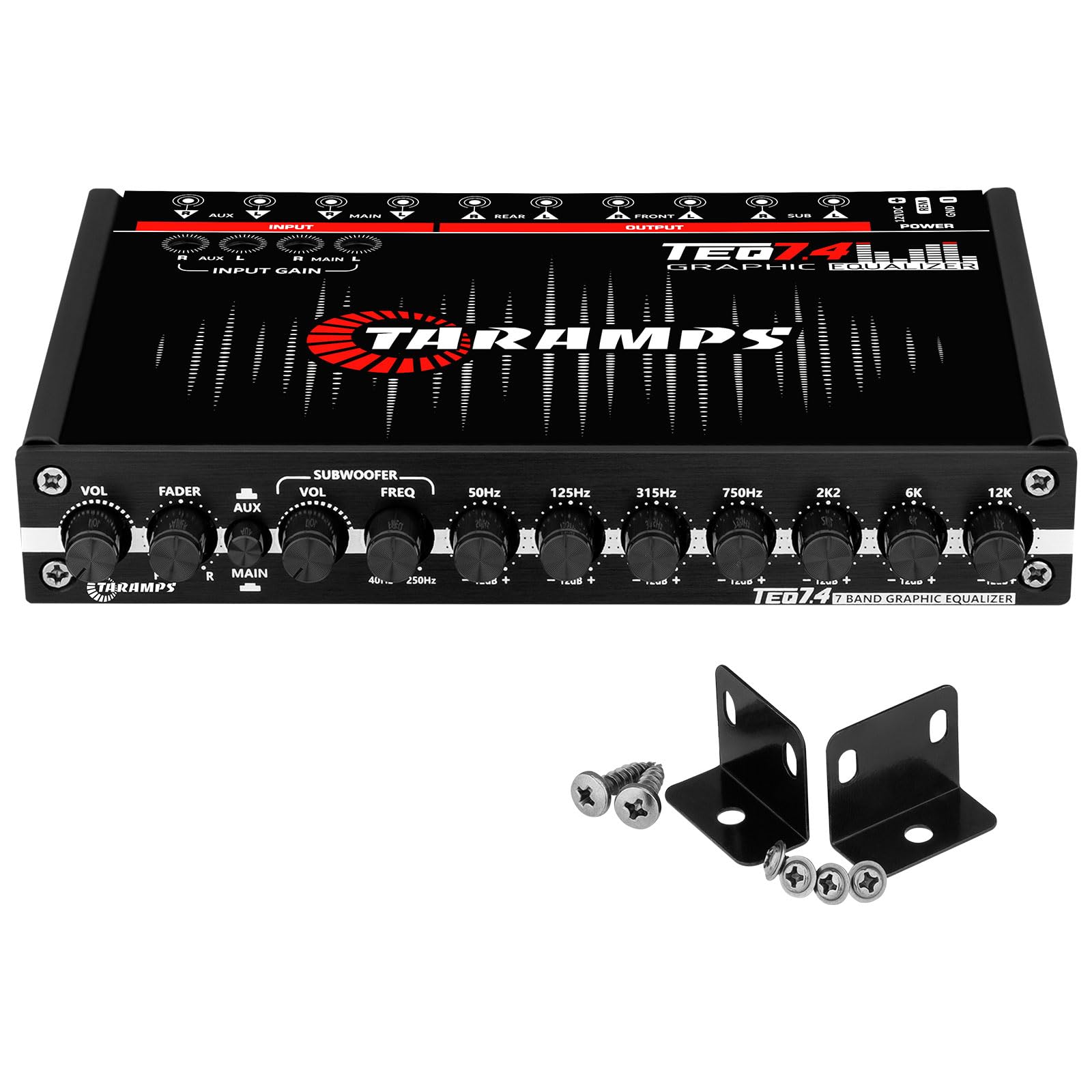 Ecualizador Gráfico de Audio para Coche Taramps TEQ 7.4 Estéreo 7 Bandas Rca Entrada Salida
